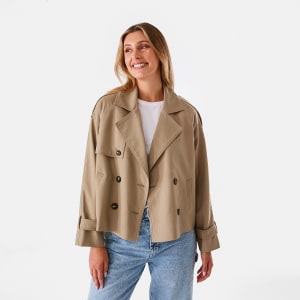 Crop Trench Coat - Kmart NZ