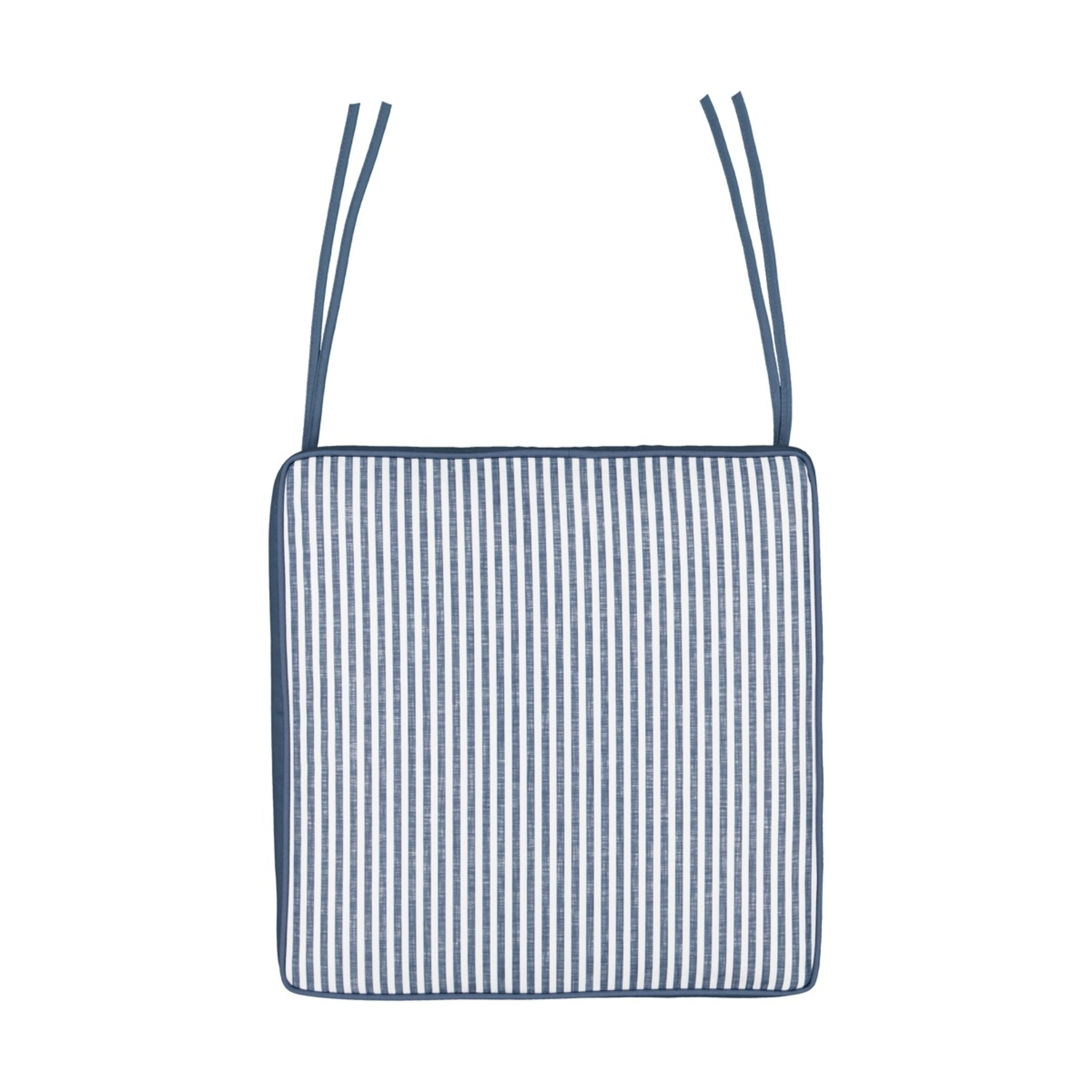 1 Outdoor Chair Pad - Blue Stripe, 1 of 5