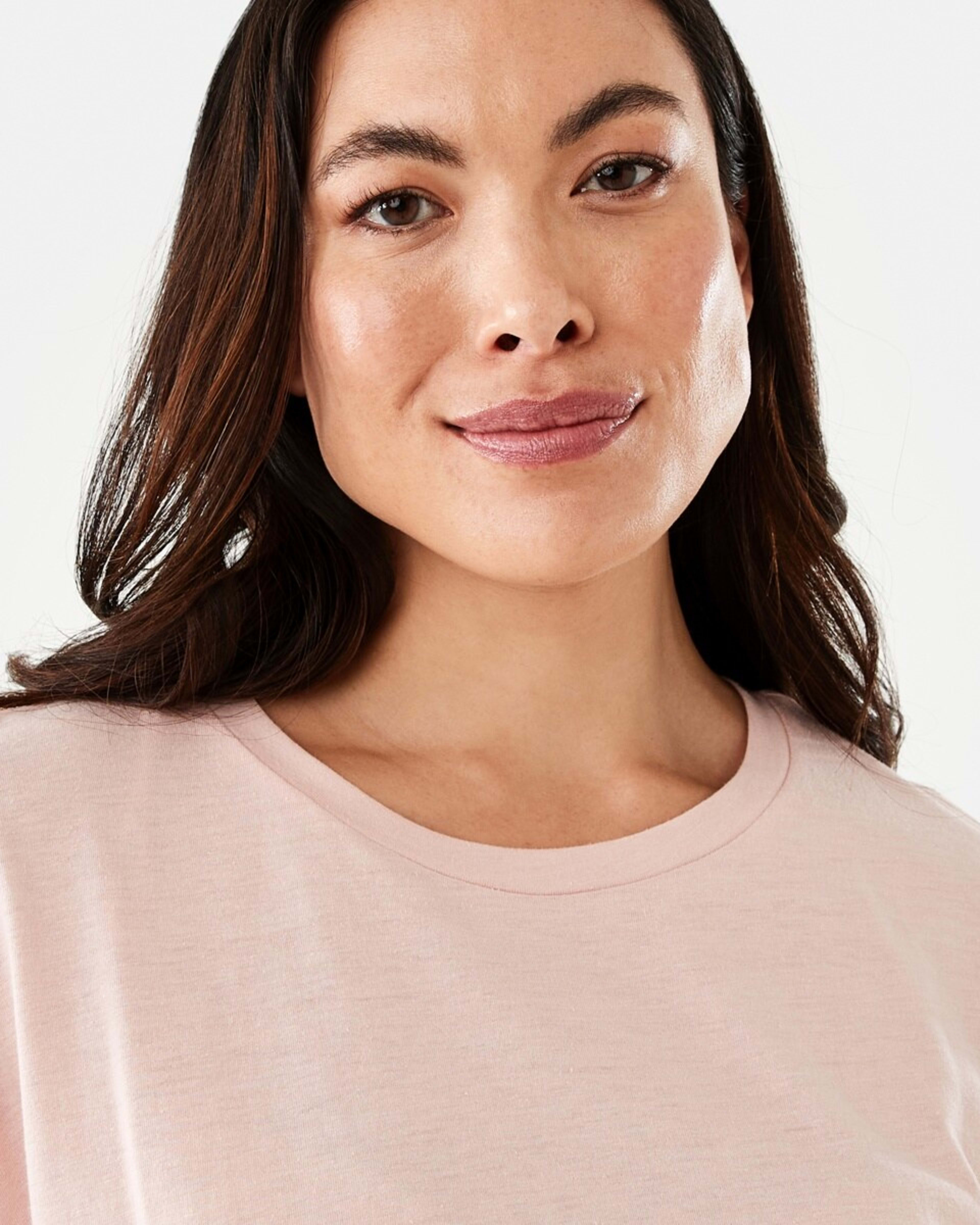 4 Extended Sleeve Slub T-shirt Rose Pink, 4 of 6