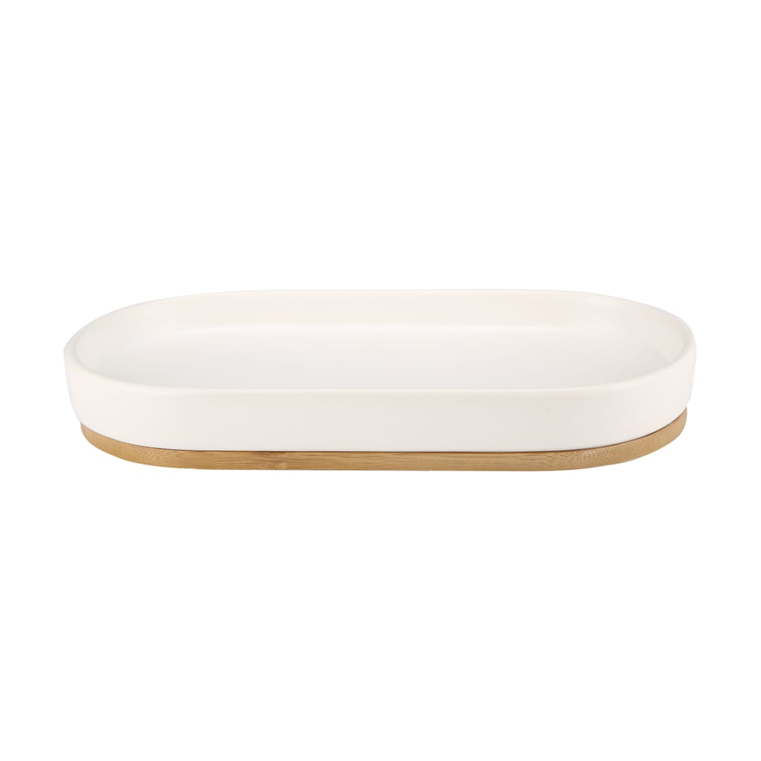 Bamboo and White Tray - Kmart