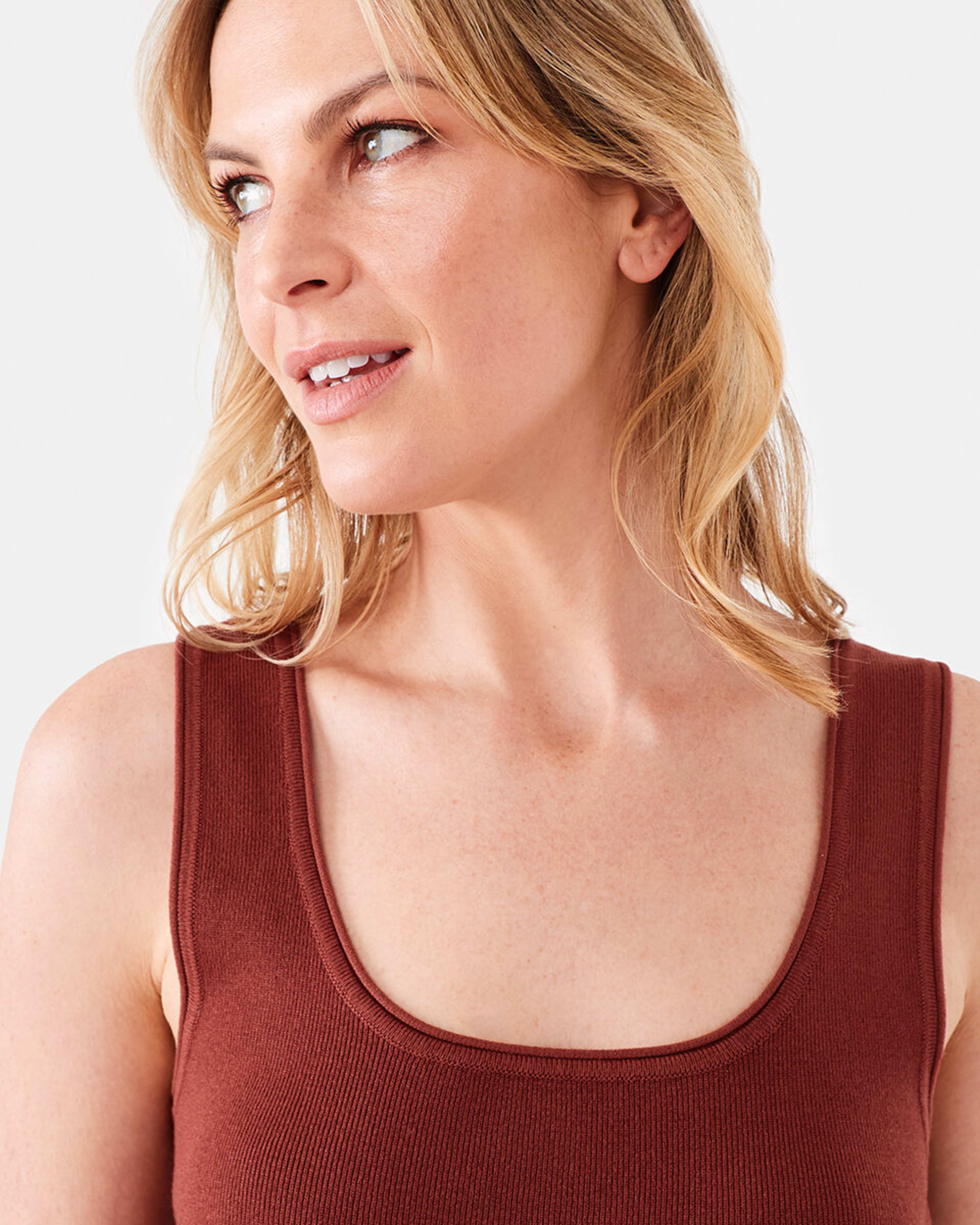 5 Sleeveless True Knit Scoop Neck Tank Copper, 5 of 7
