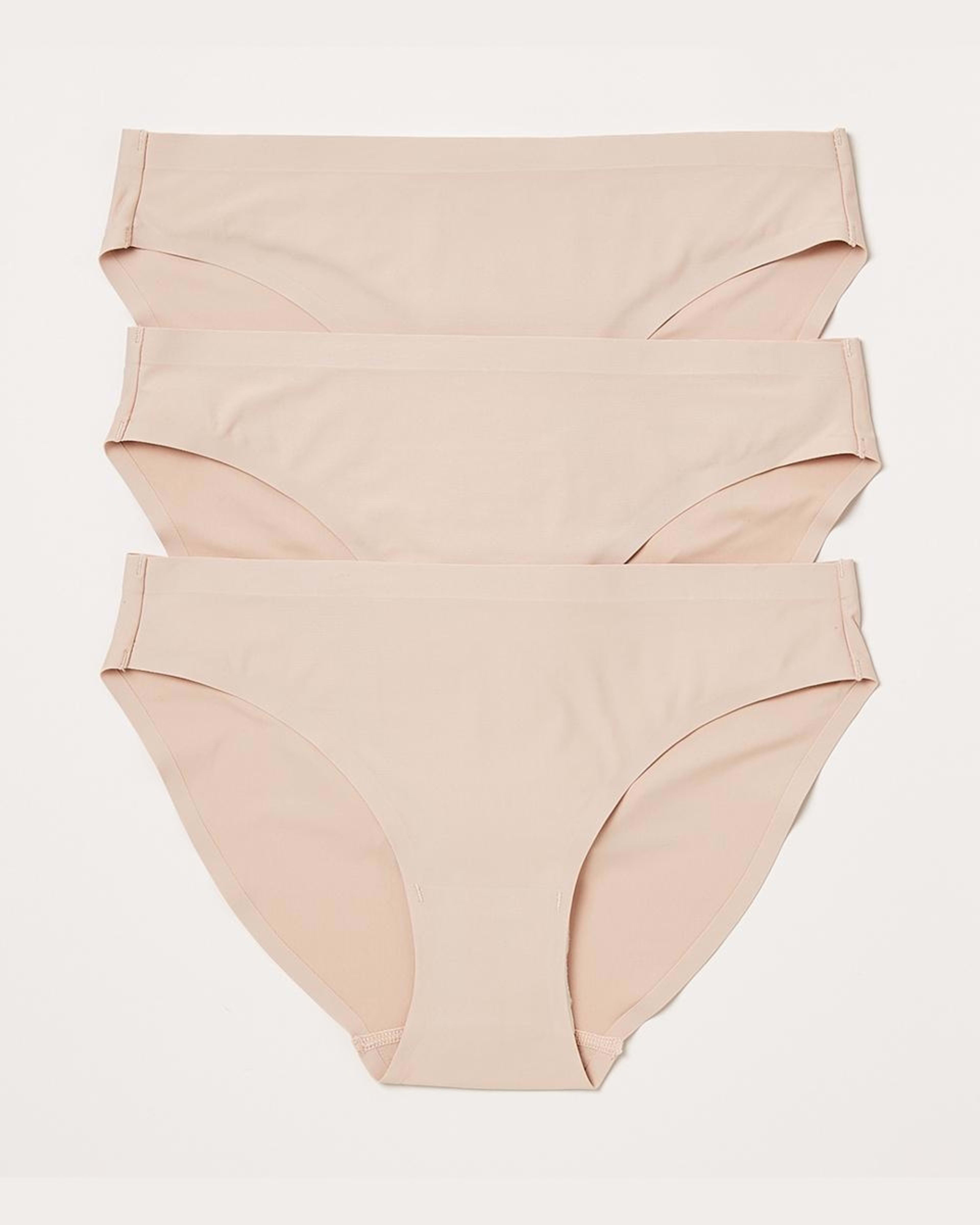 1 3 Pack Outta-Sight Bikini Briefs Bge Almnd, 1 of 6