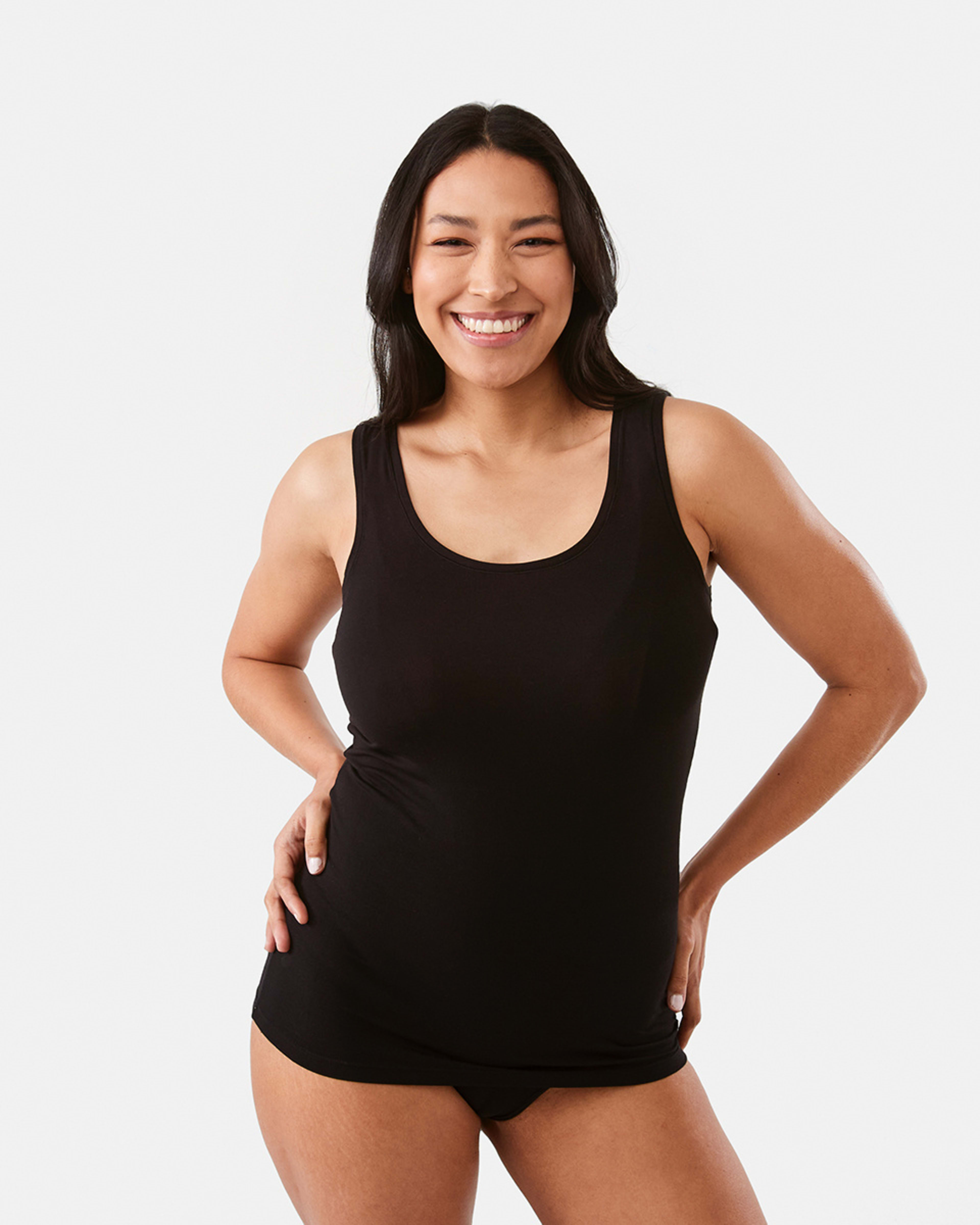 1 2 Pack Bamboo Tank Black