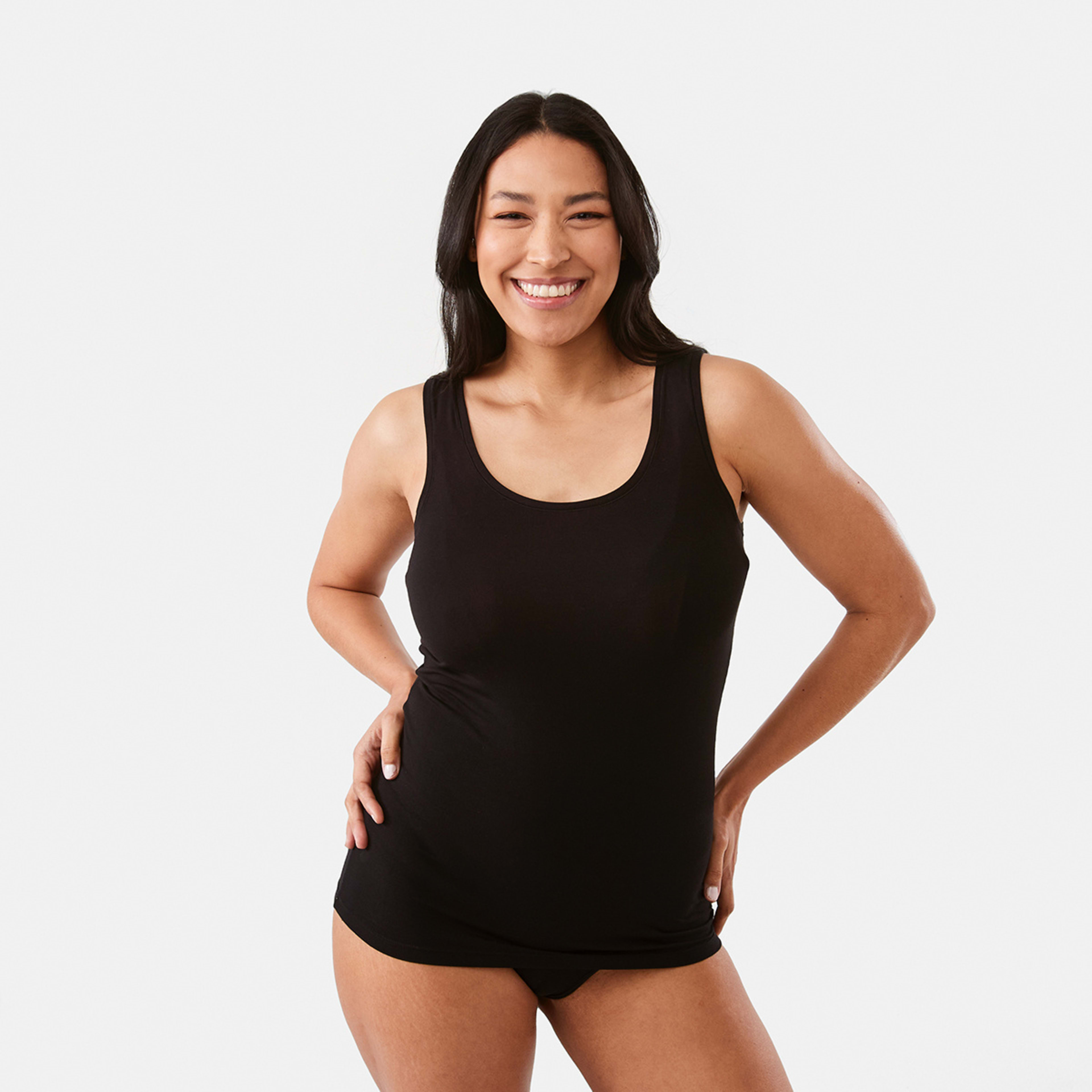 1 2 Pack Bamboo Tank Black, 1 of 6