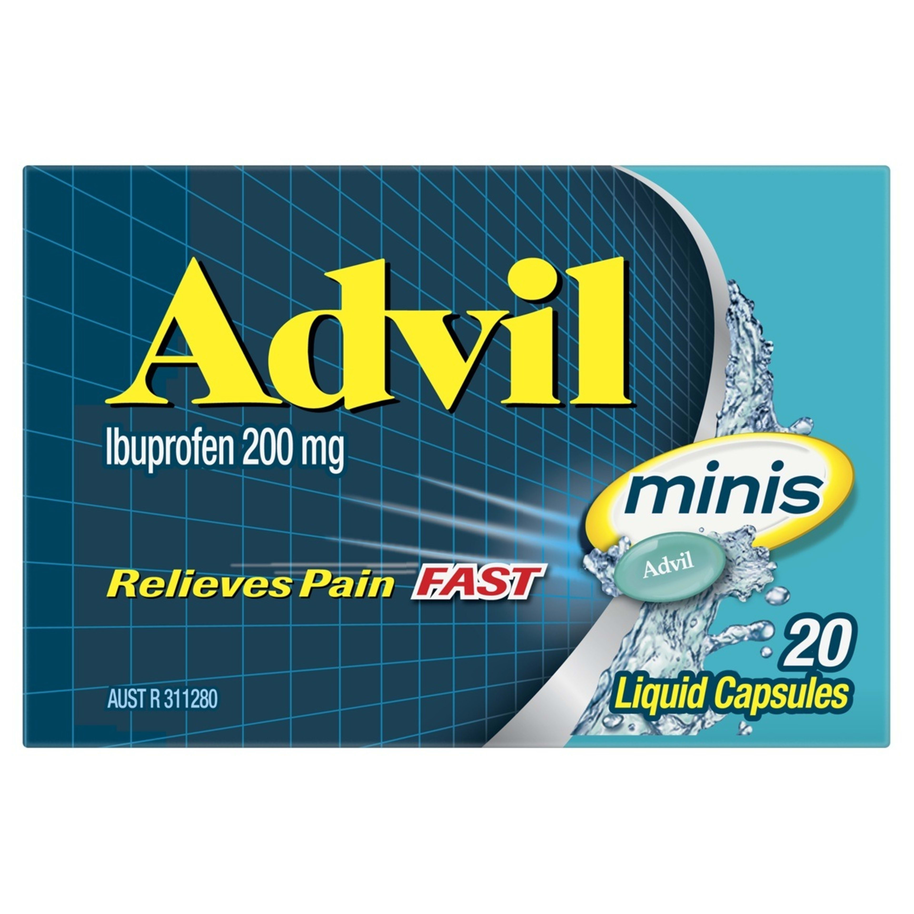 2 20 pack Advil Ibuprofen 200 mg Minis Liquid Capsules, 2 of 10