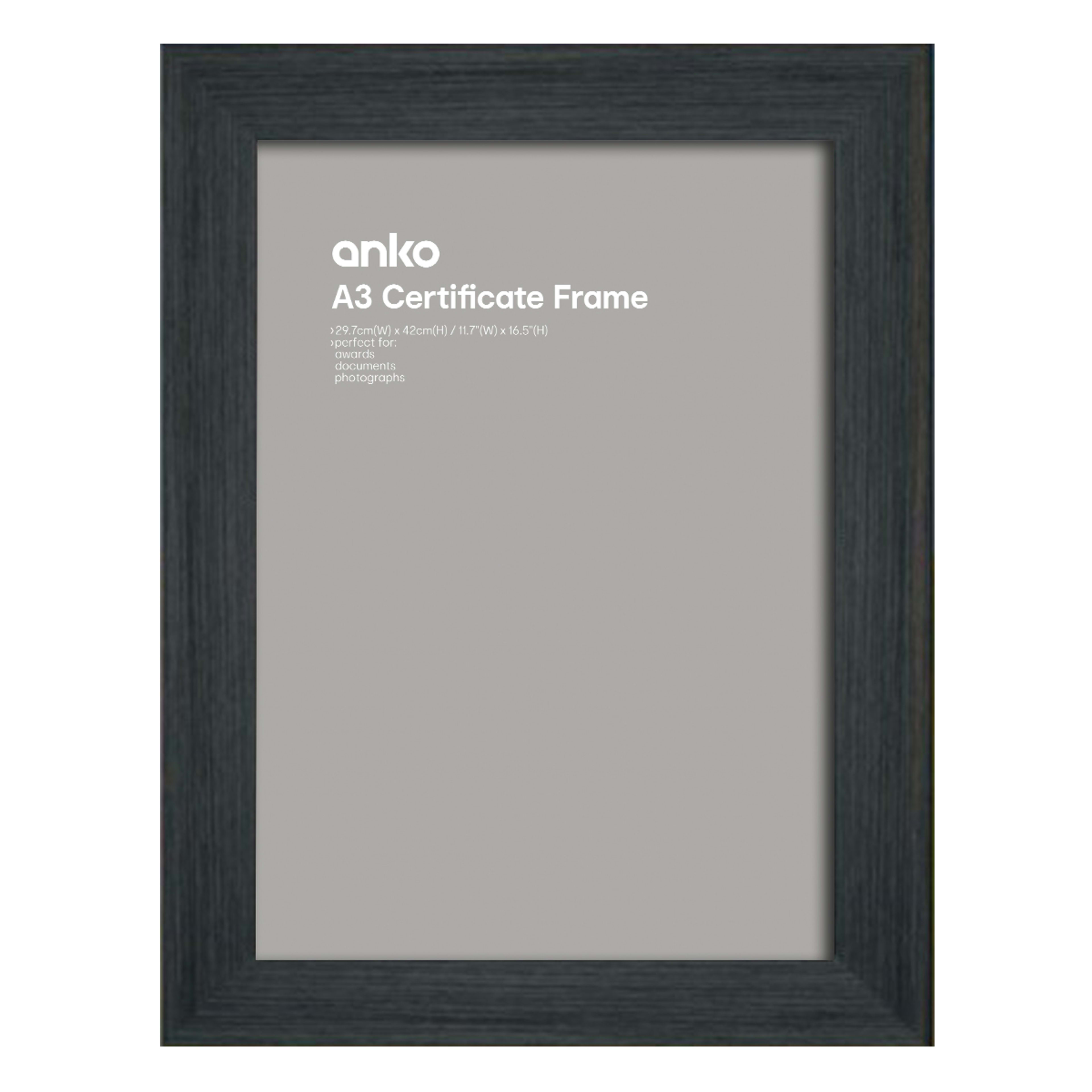 1 Certificate Frame - A3, Black