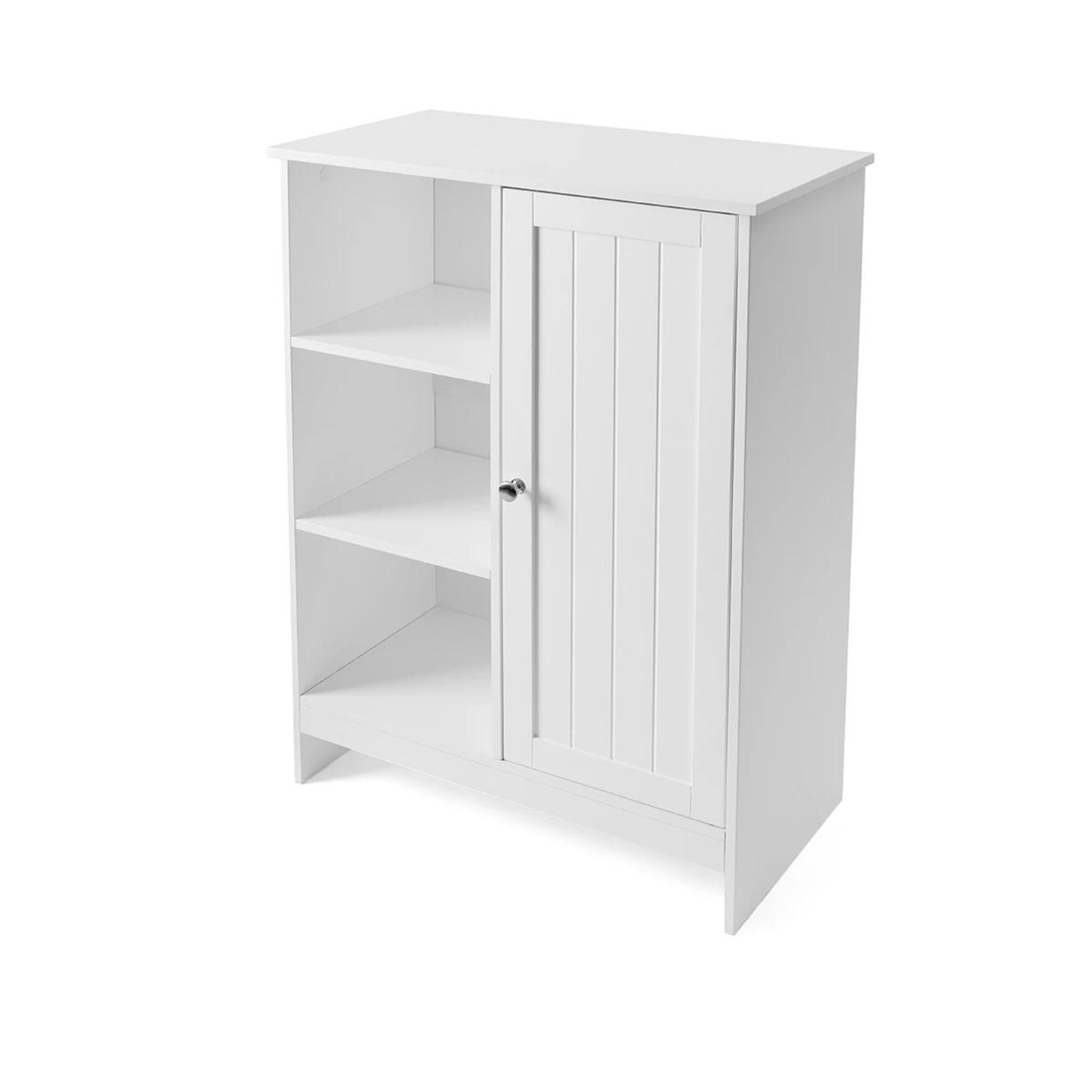 6 Panelled Cabinet with 3 Shelves - White, 6 of 8
