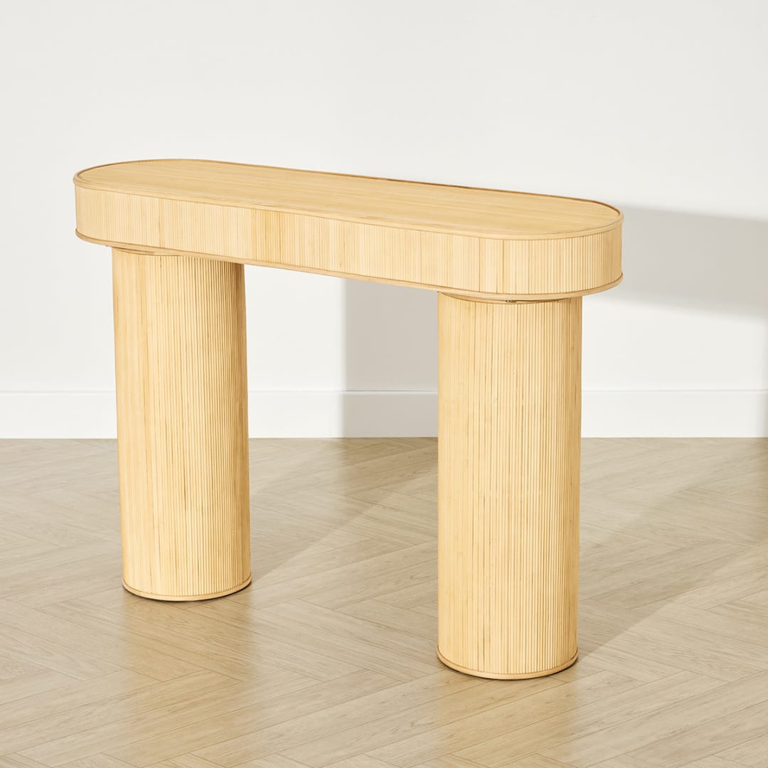 Bamboo Inlay Hallway Table Kmart