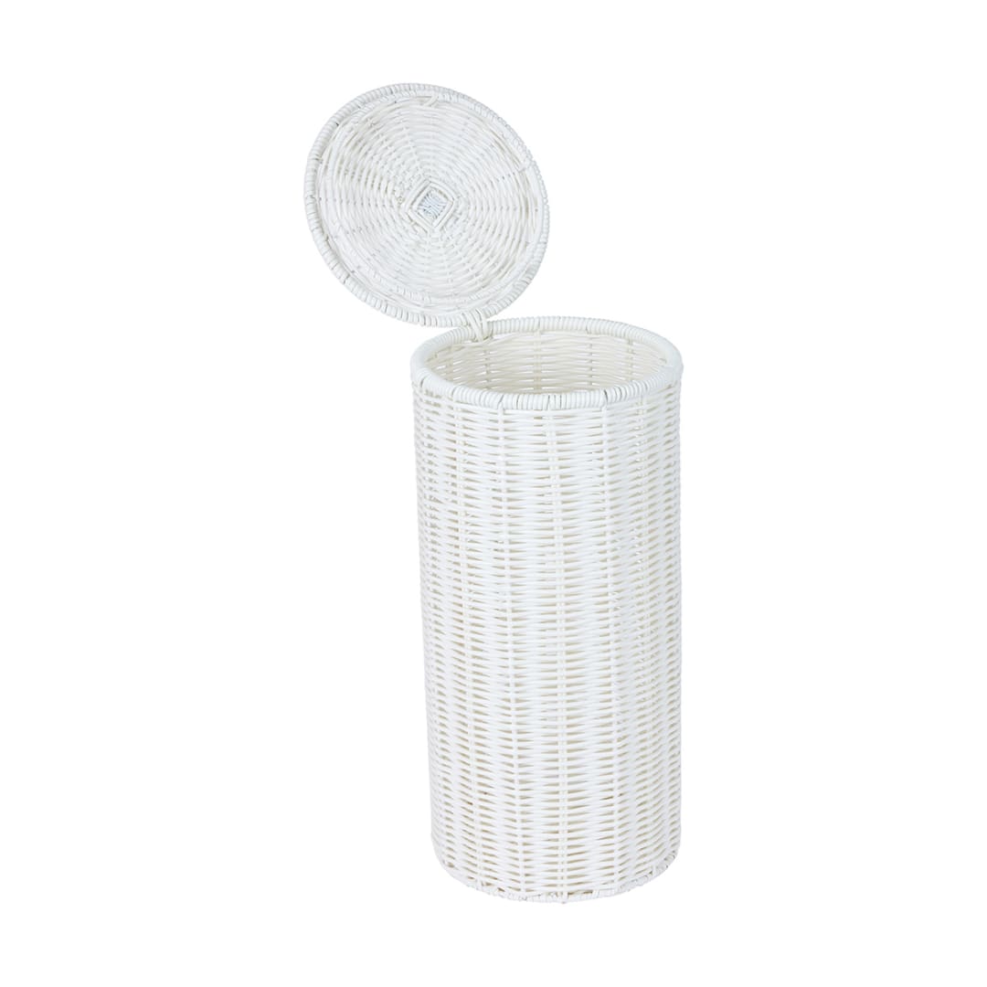 White Rattan Look Toilet Roll Holder Kmart