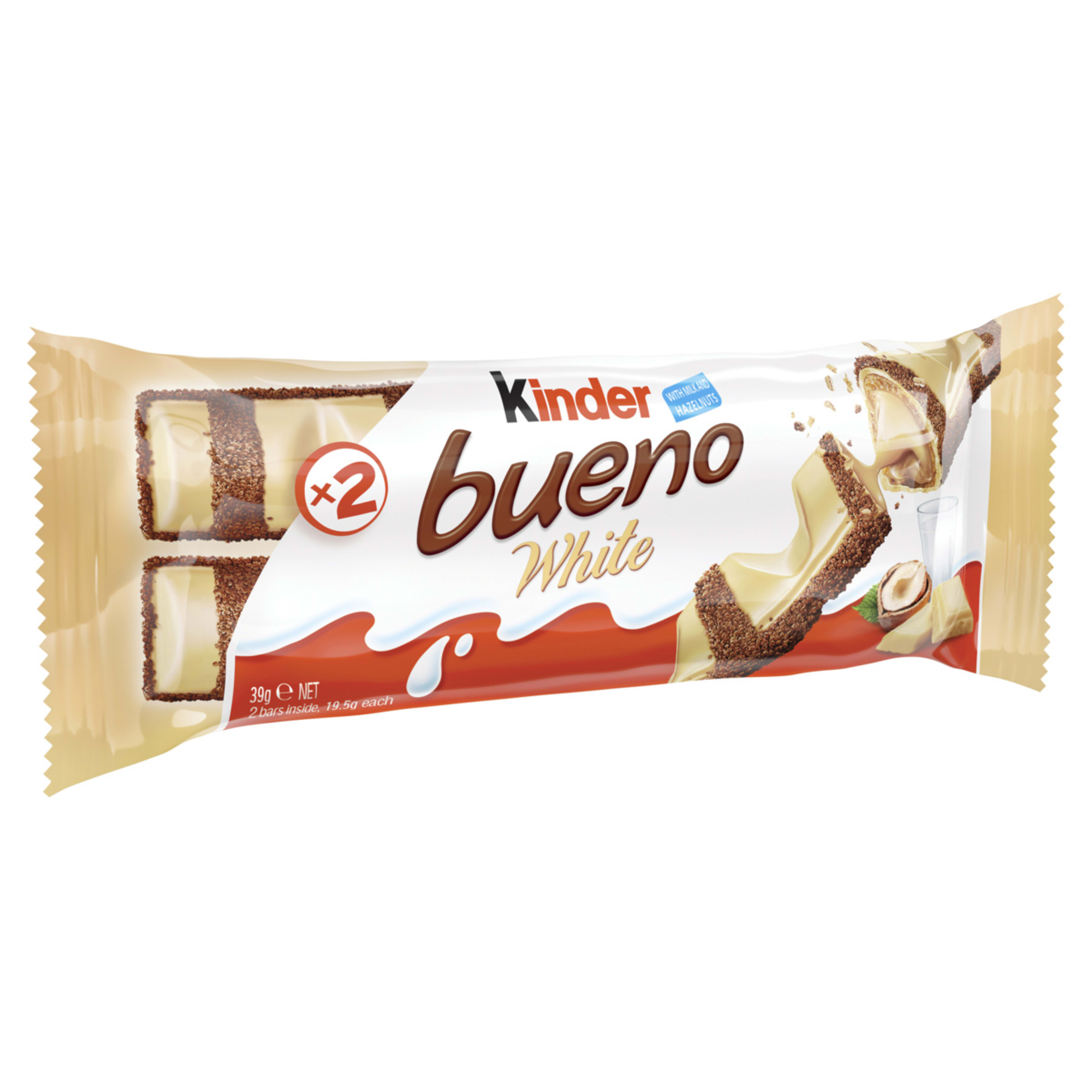 1 Kinder Bueno White Chocolate Bar 39g