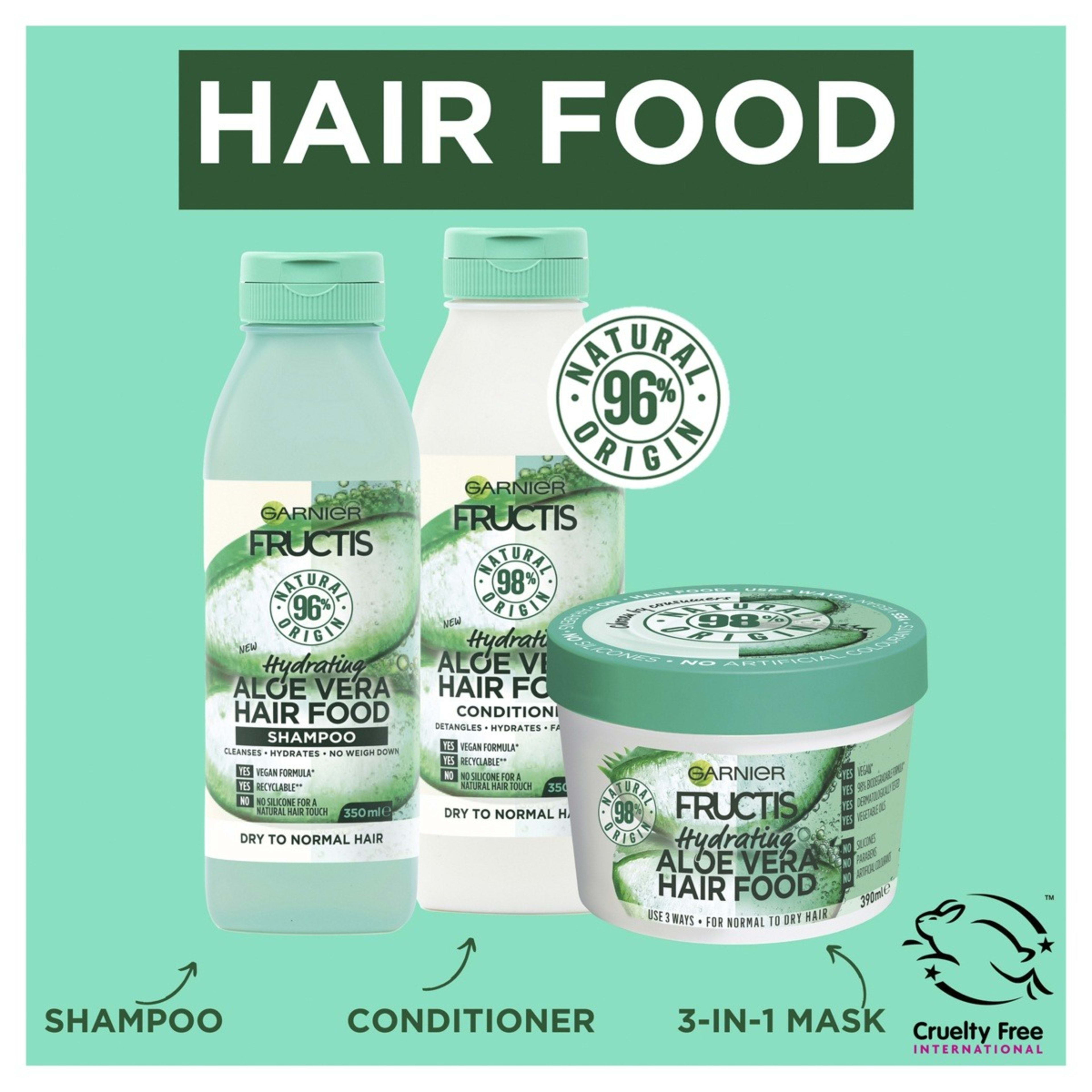 4 Garnier Fructis Hydrating Hair Food 390ml - Aloe Vera, 4 of 5