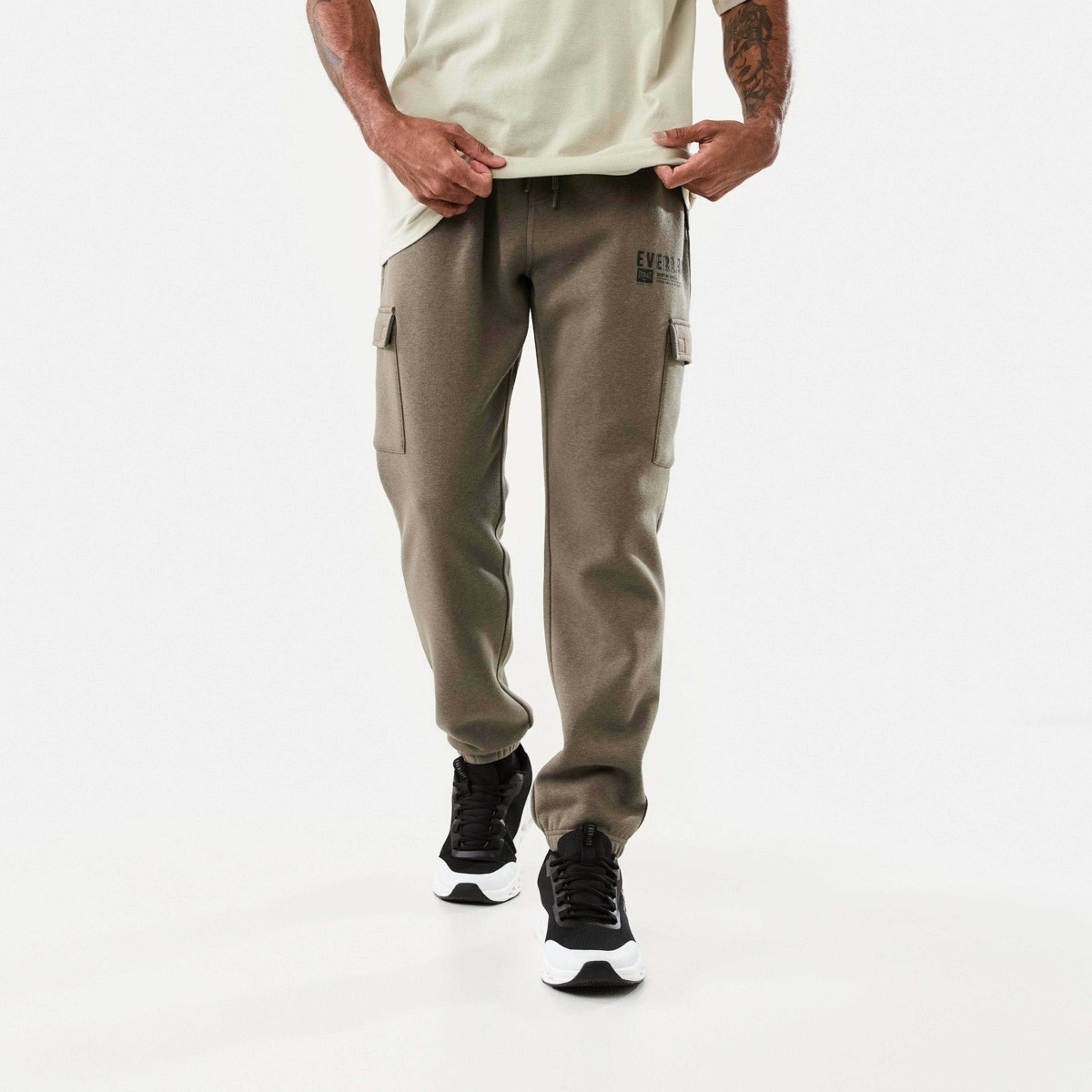 2 Everlast Mens Cargo Trackpants Ever Brown, 2 of 8