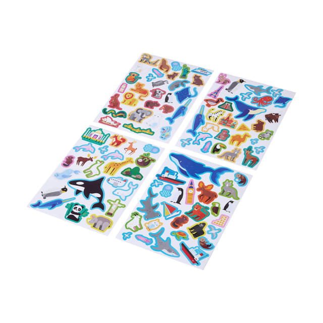 Learn About the World Map Giant Educational Poster and Stickers Kmart