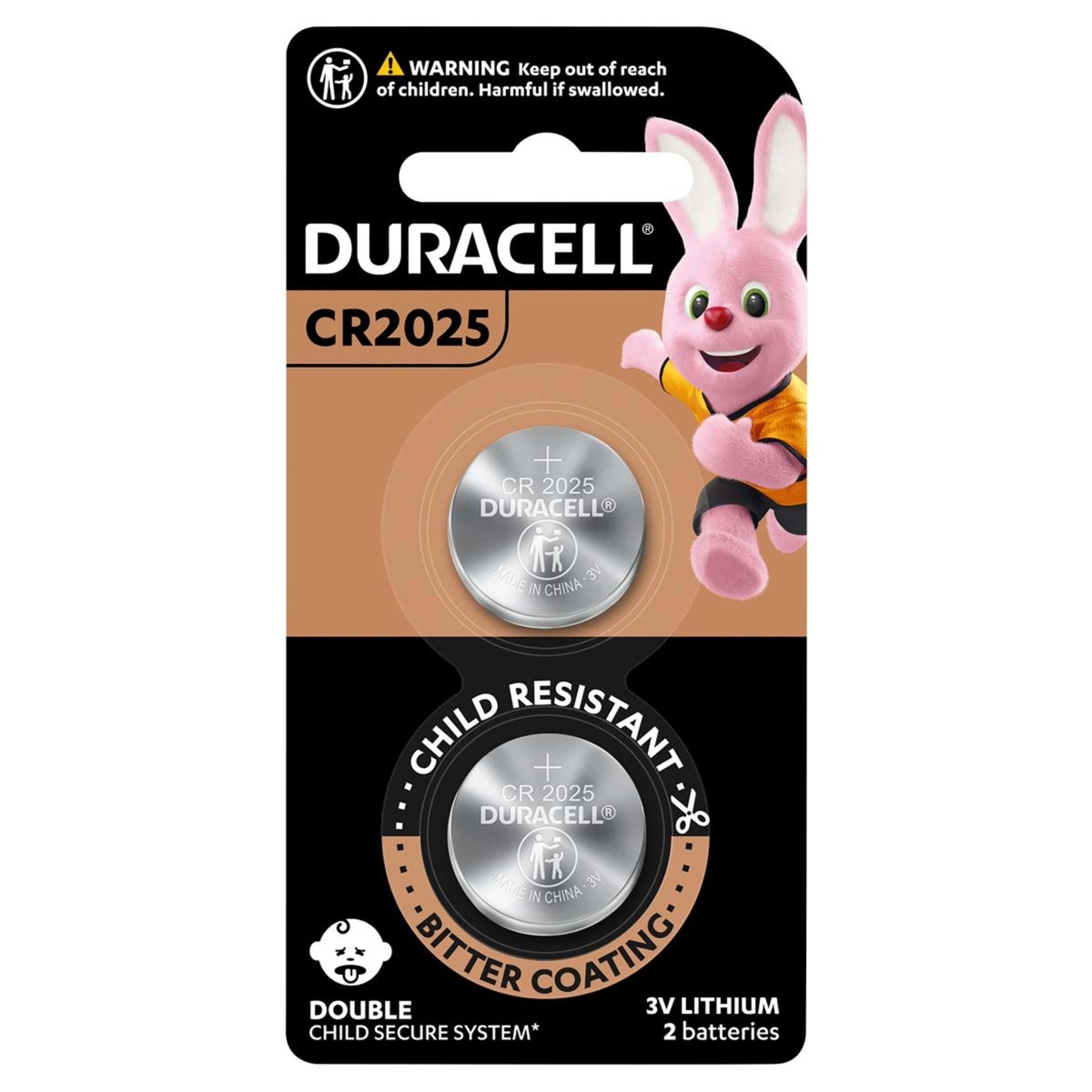 1 Duracell Specialty 2025 Lithium 2 Pack Batteries