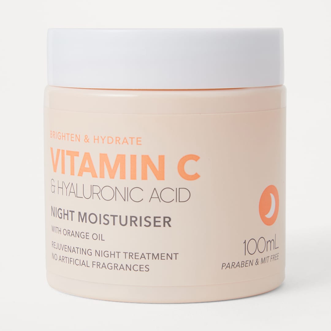 Vitamin C and Hyaluronic Acid Night Moisturiser 100ml - Kmart