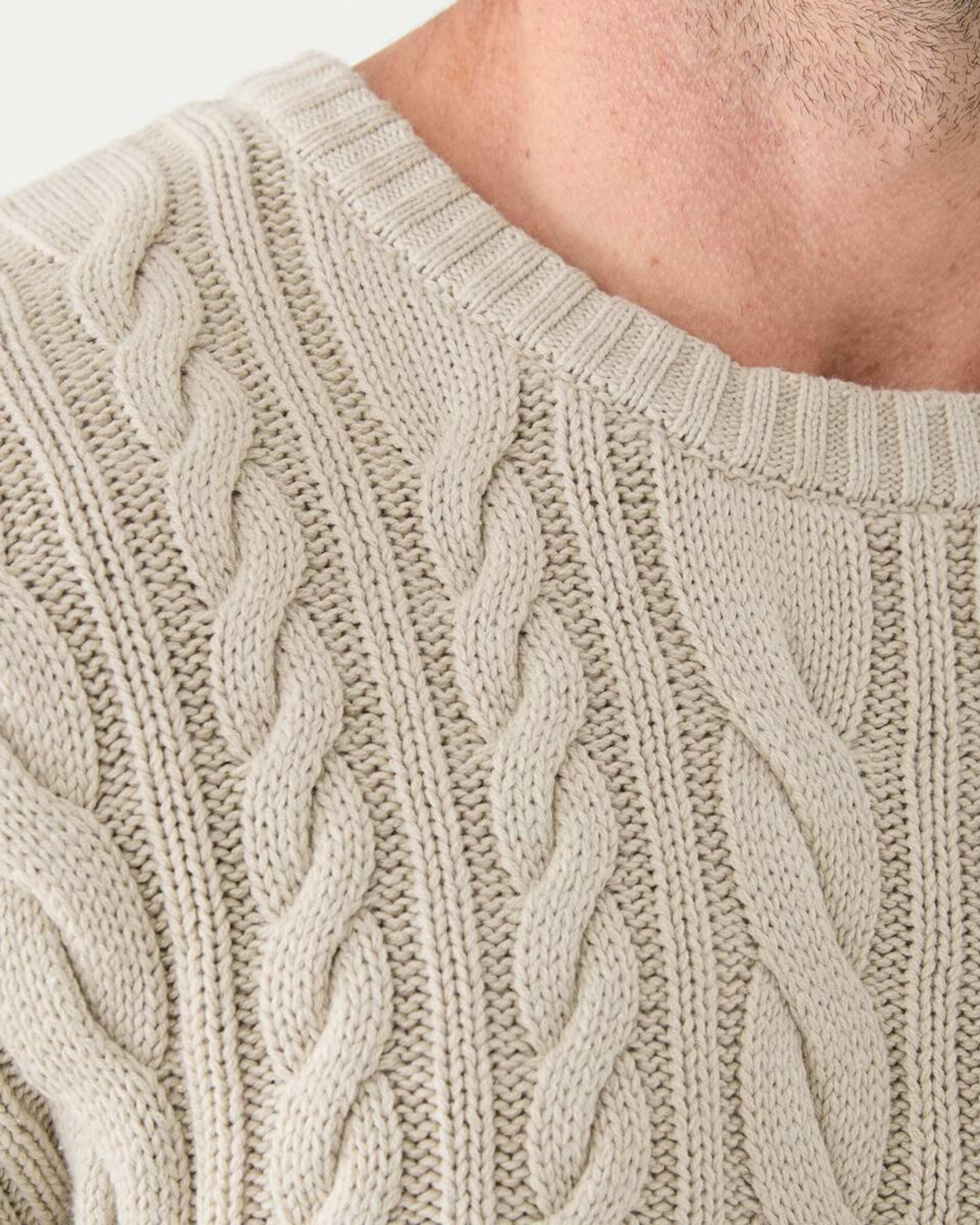 5 Cable Knit Jumper String Beige, 5 of 5