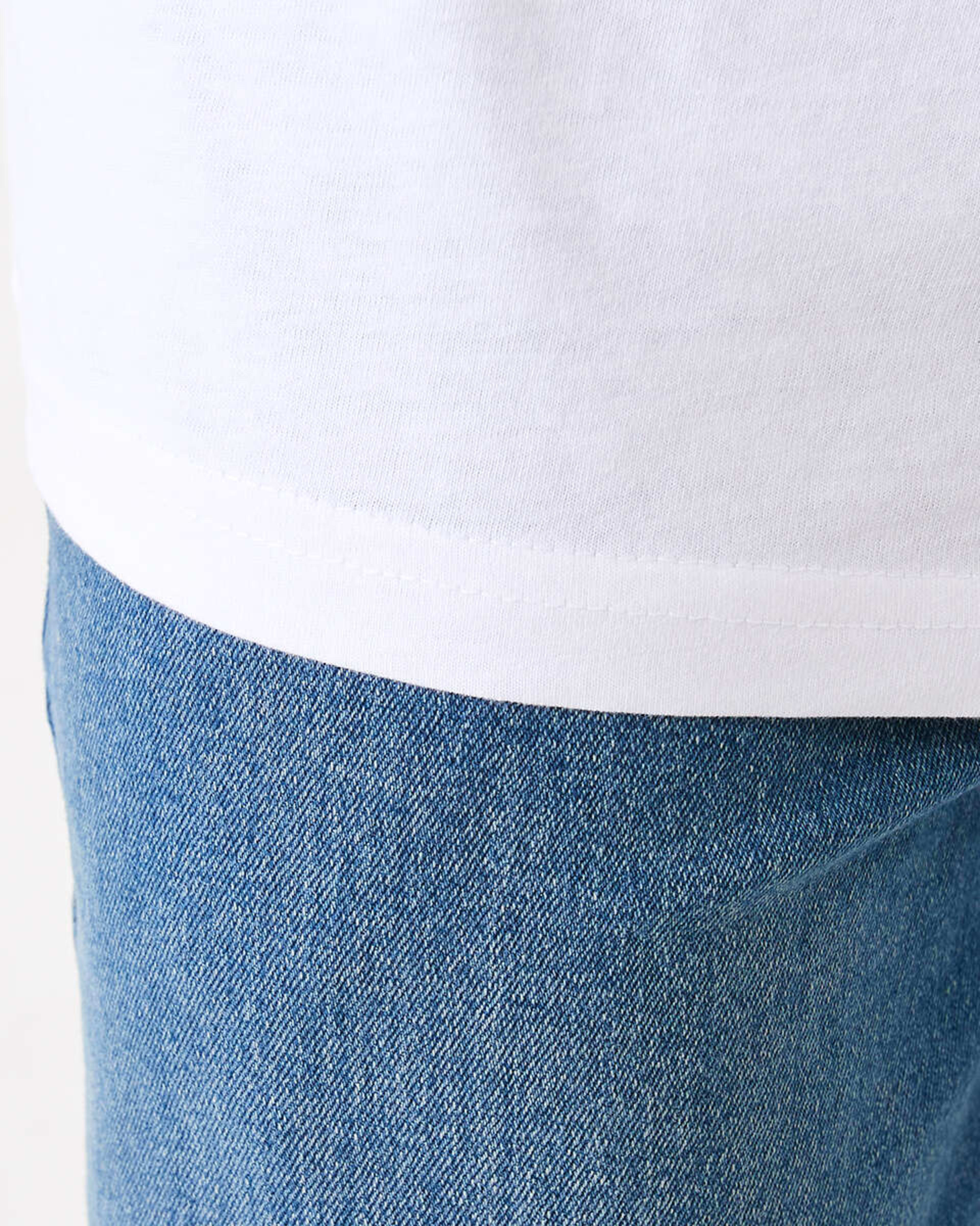 6 Australian Grown Cotton Longline T-shirt White, 6 of 6