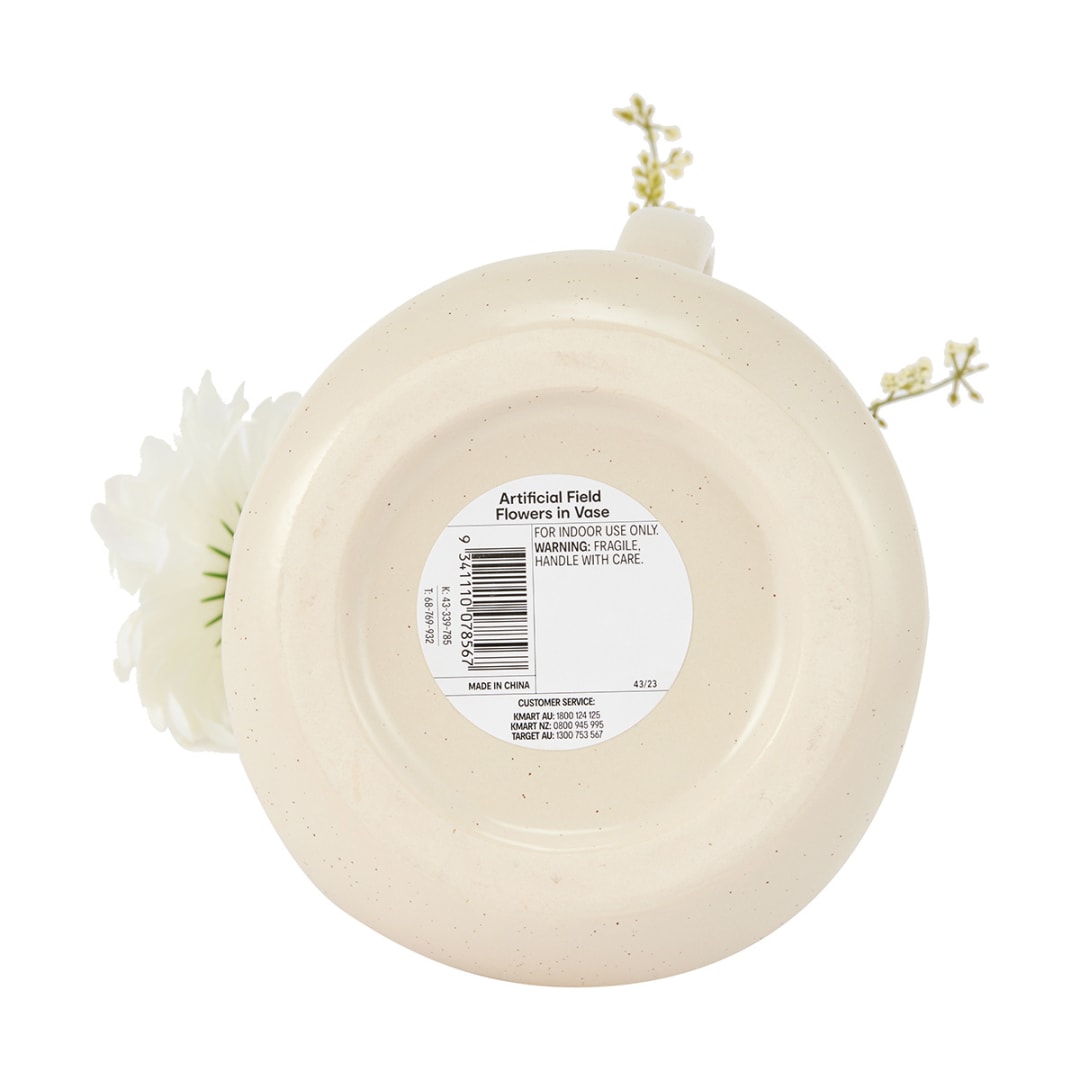 Artificial Field Flowers in Vase Kmart