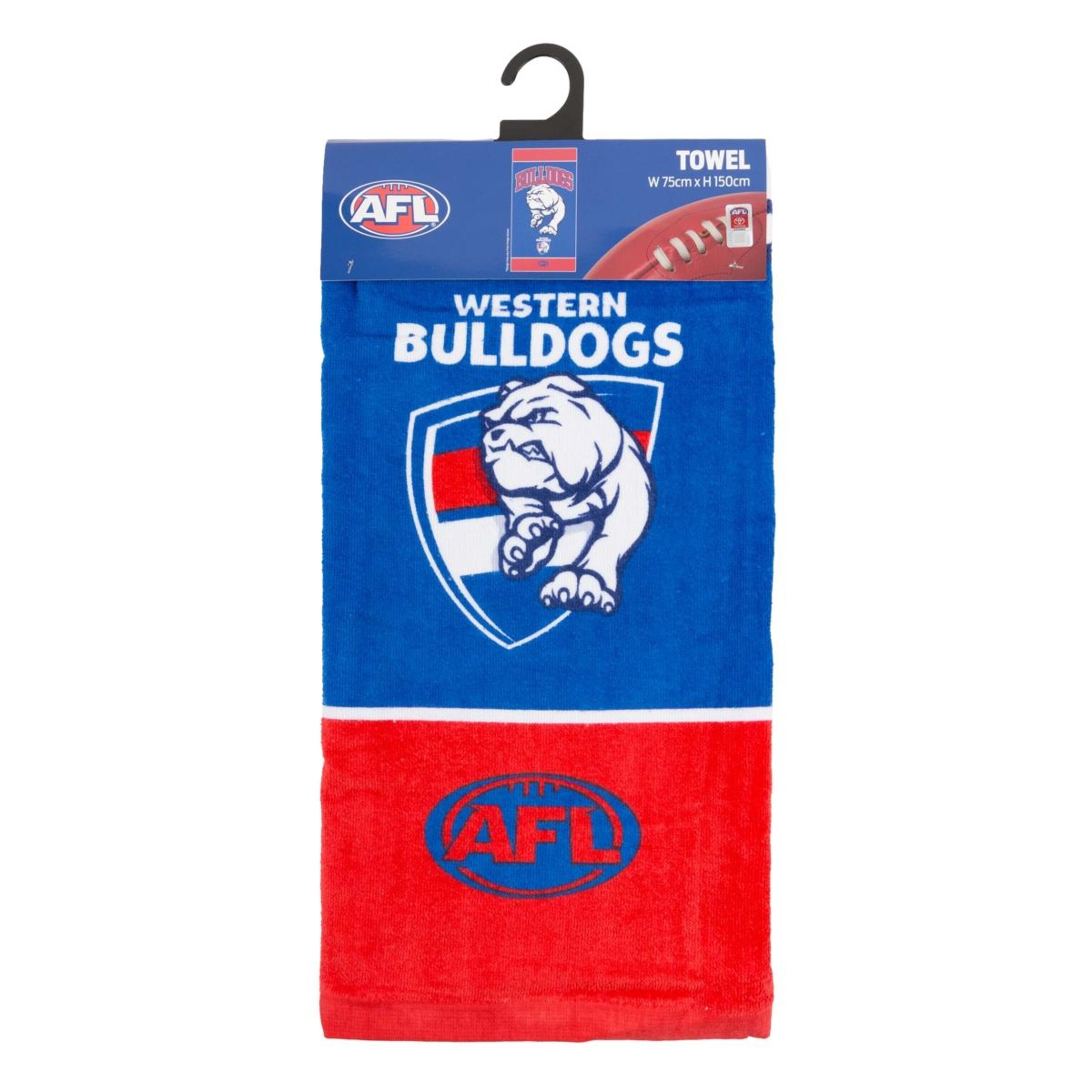 3 AFL Western Bulldogs Cotton Beach Towel, 3 of 4