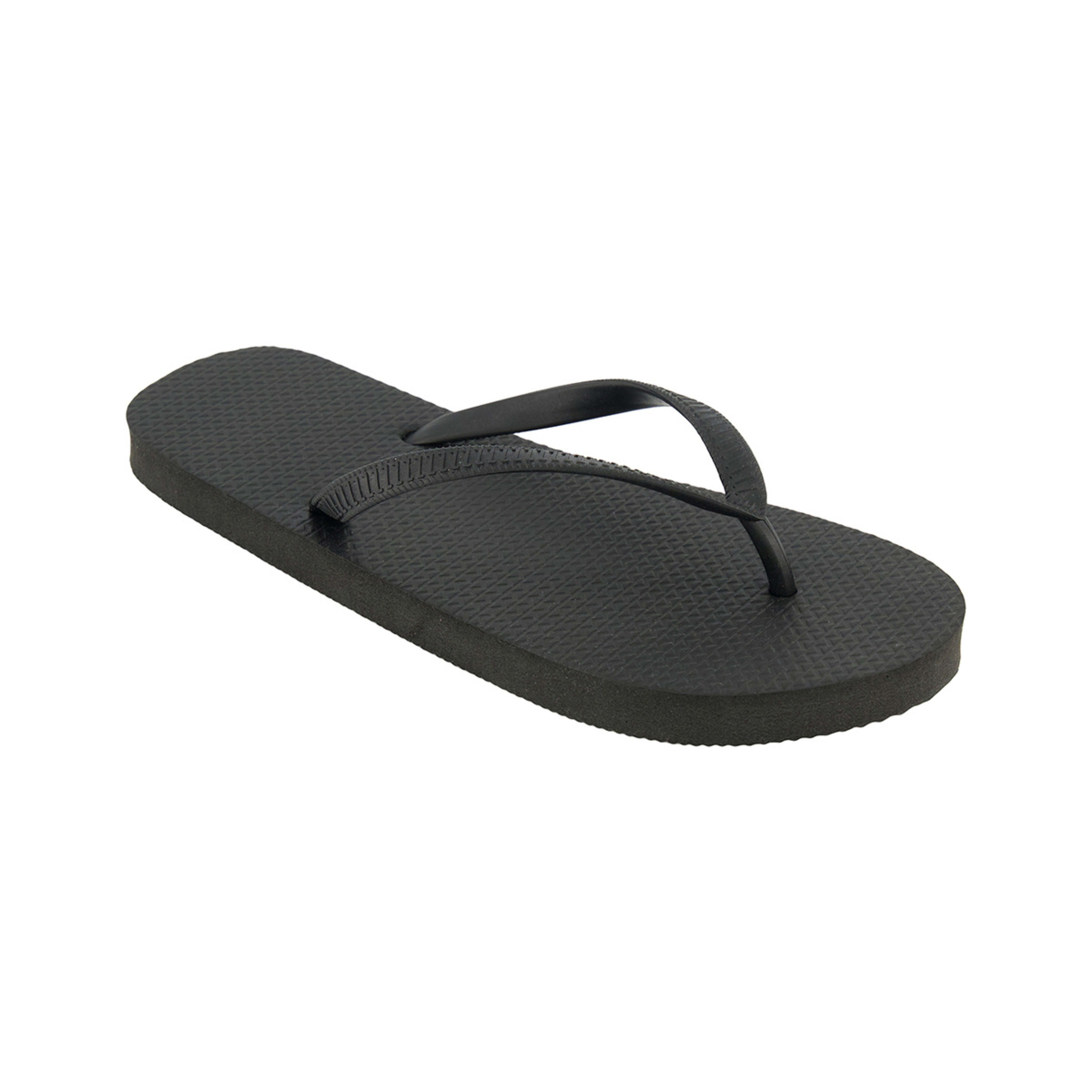 1 Basic Plain Thongs Black, 1 of 3