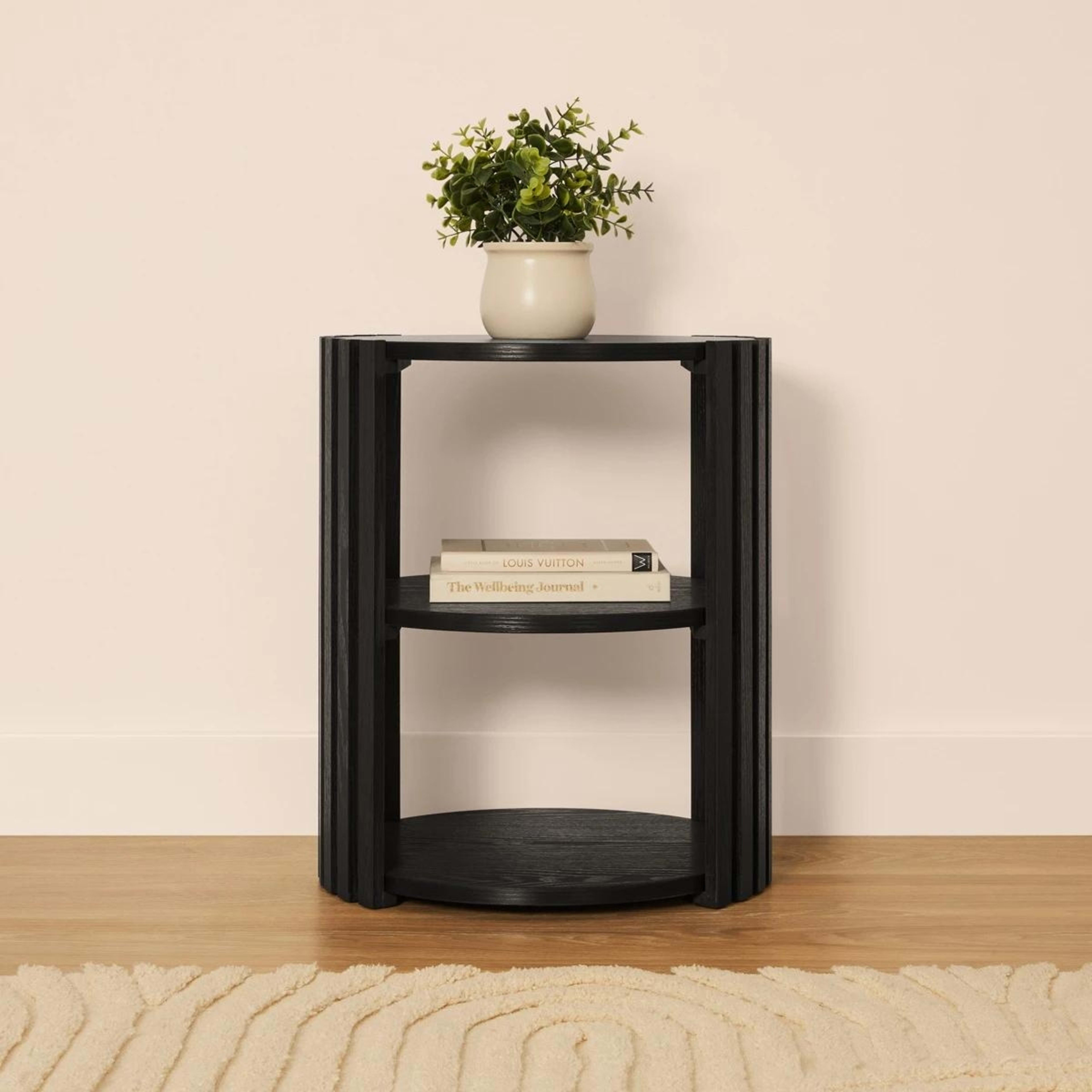 1 Nate Bedside Table - Black