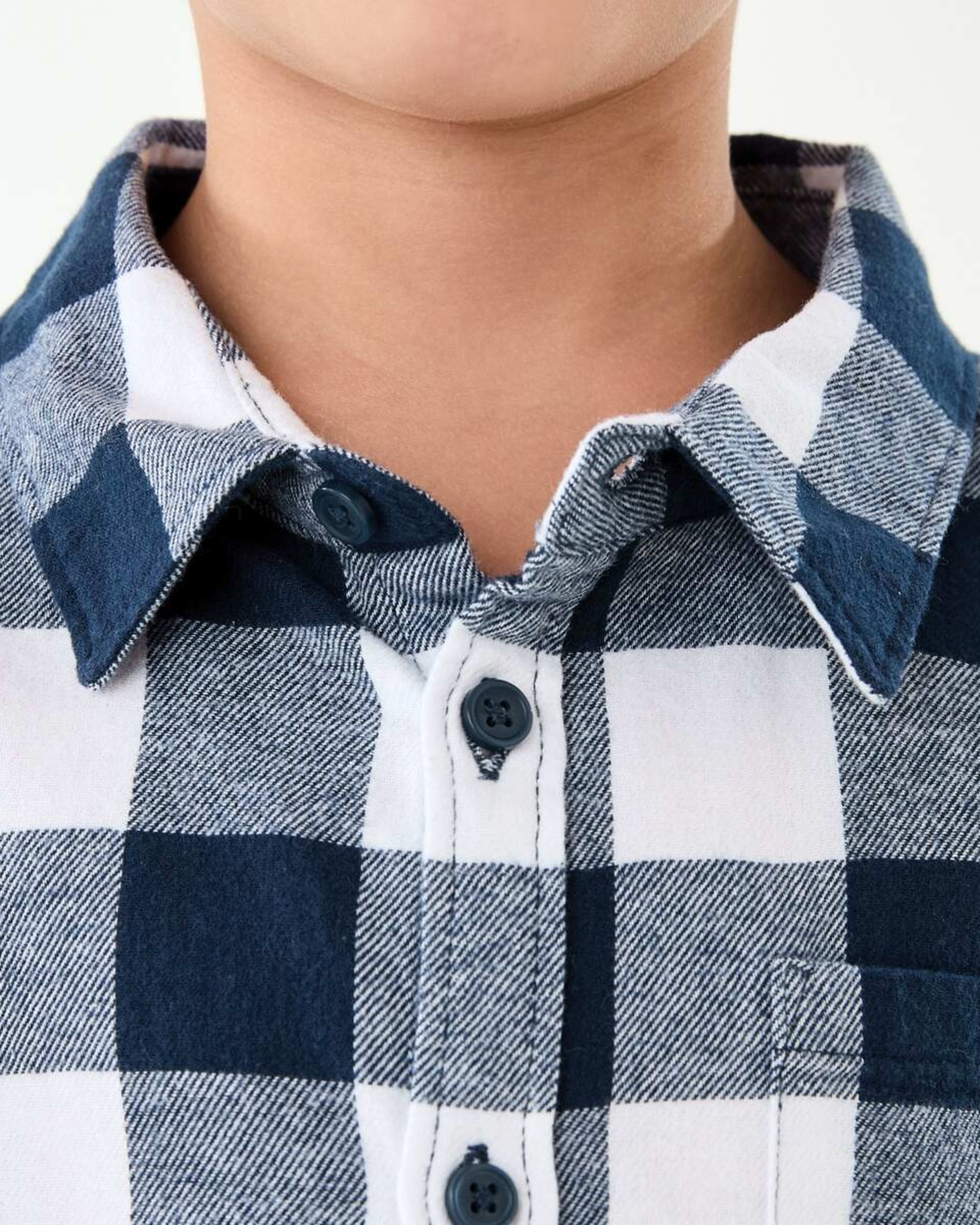 4 Yarn Dyed Flannel Shirt Two Tone Buffalo Navy, 4 of 10