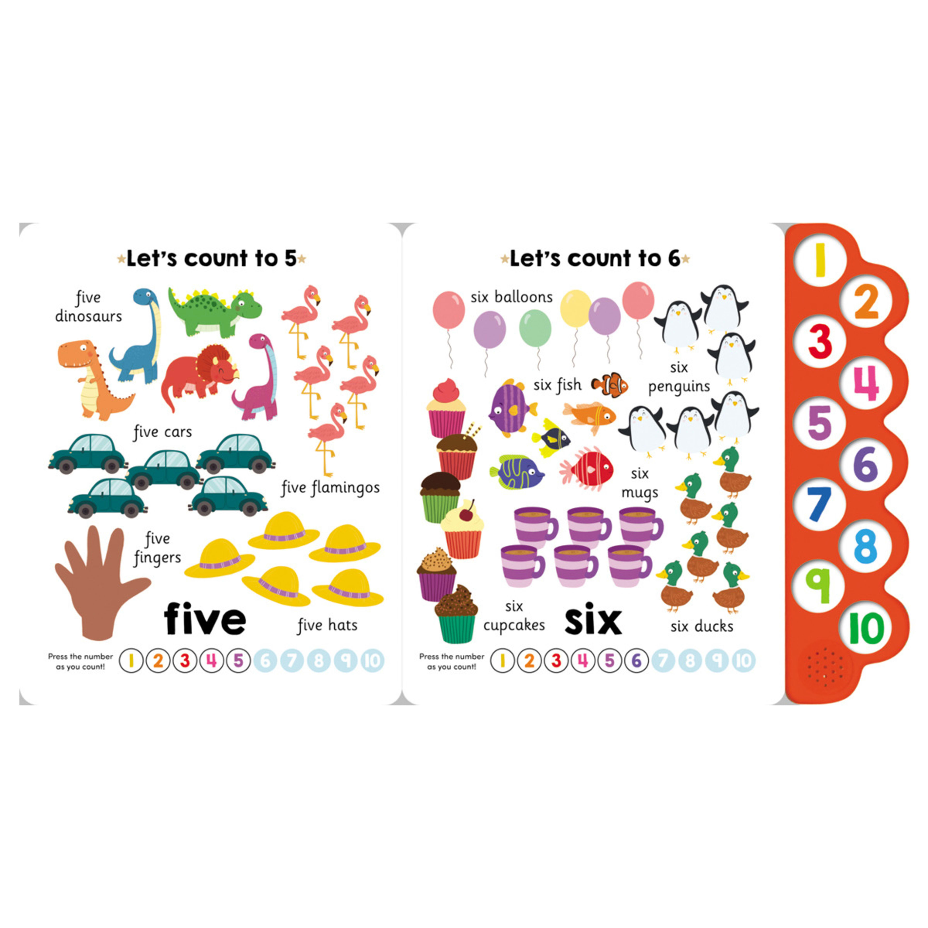 2 Gold Stars: Numbers 10-Button Sound Book, 2 of 4