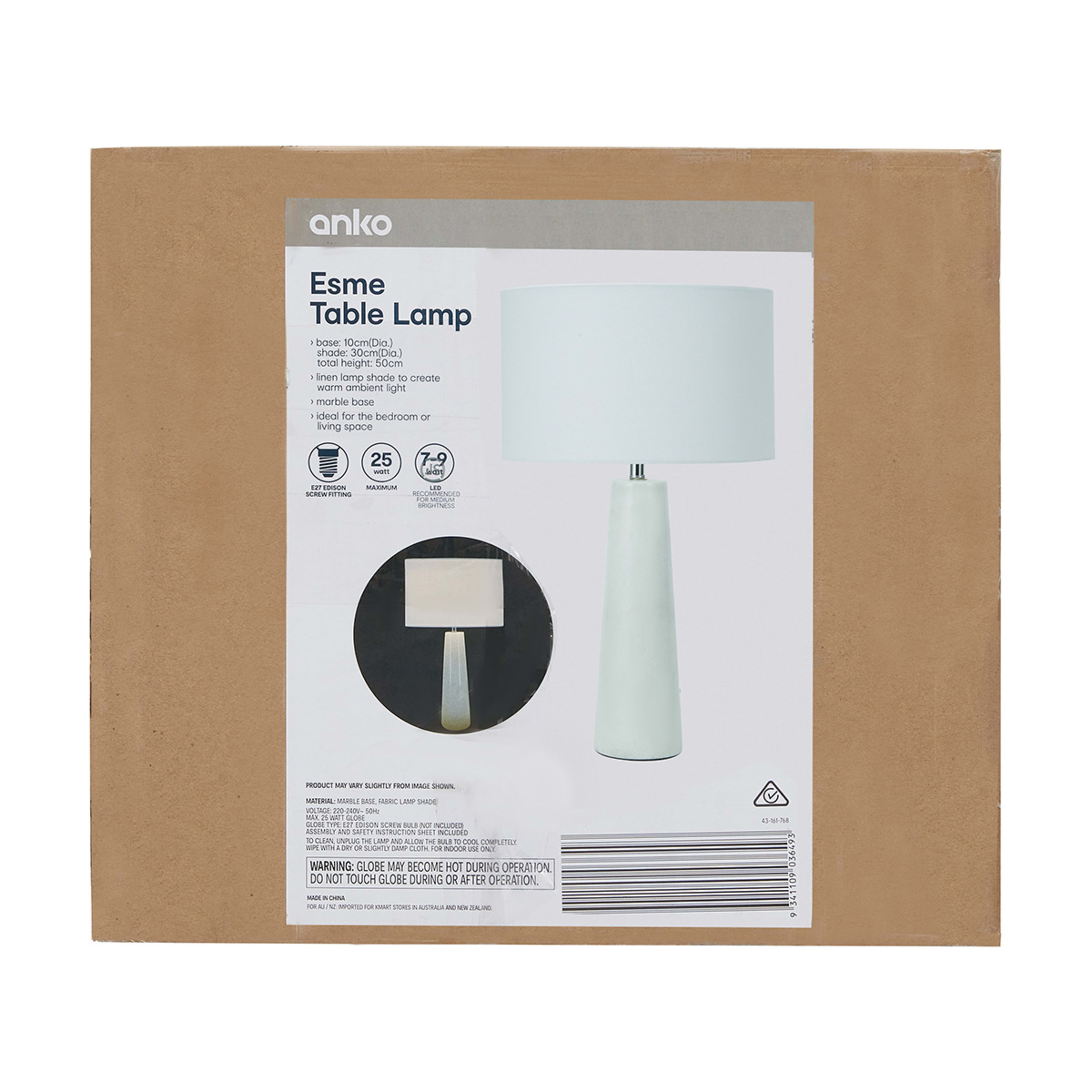 Esme Marble Table Lamp Kmart