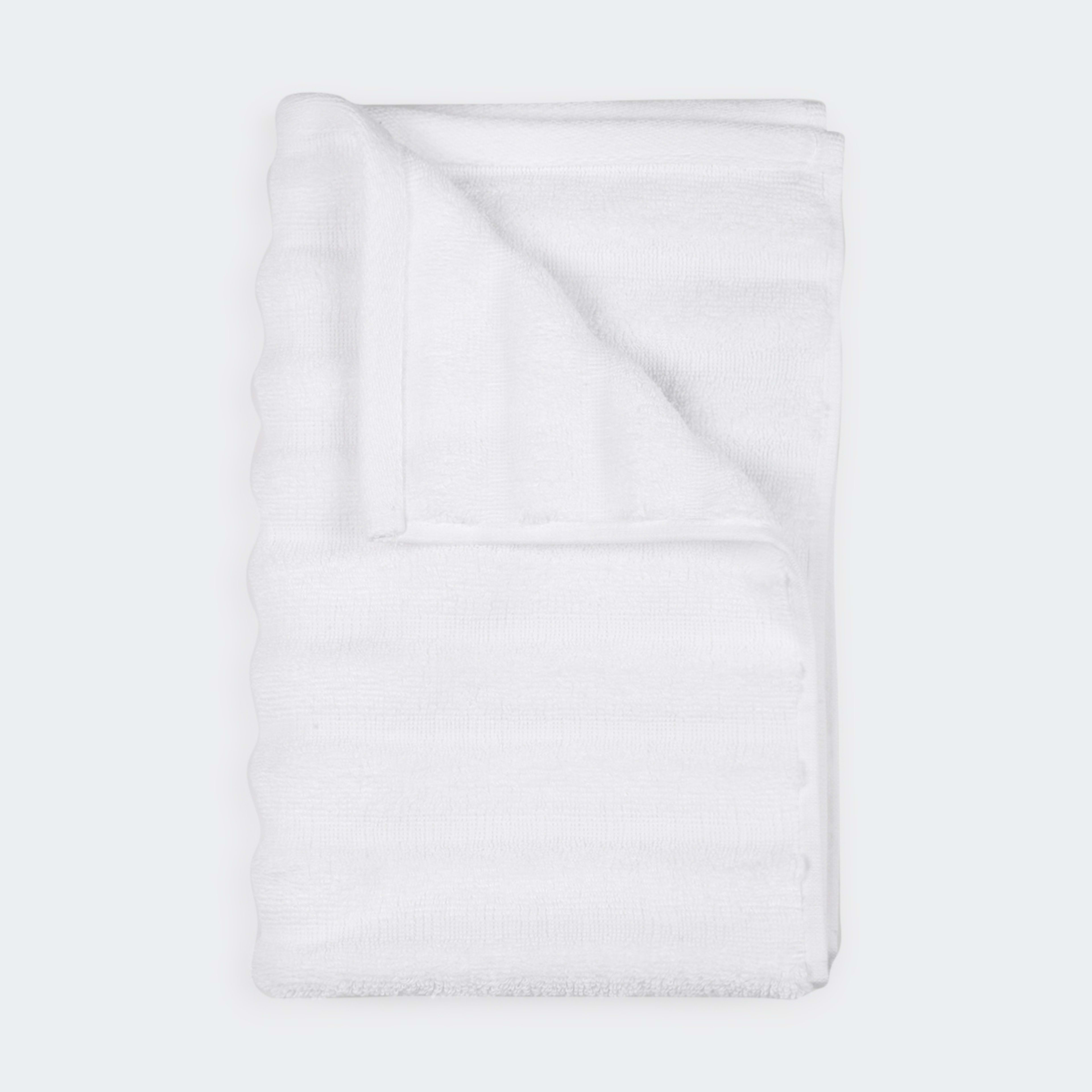 Thick Ribbed Australian Cotton Hand Towel - White