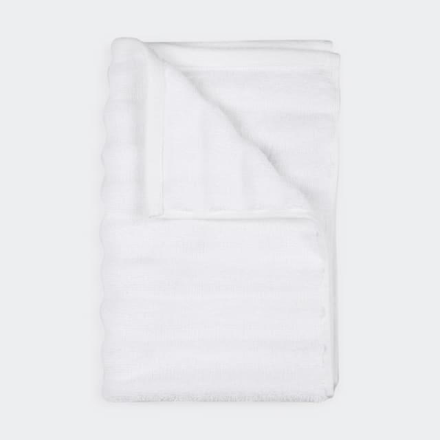 Thick Ribbed Australian Cotton Hand Towel White Kmart
