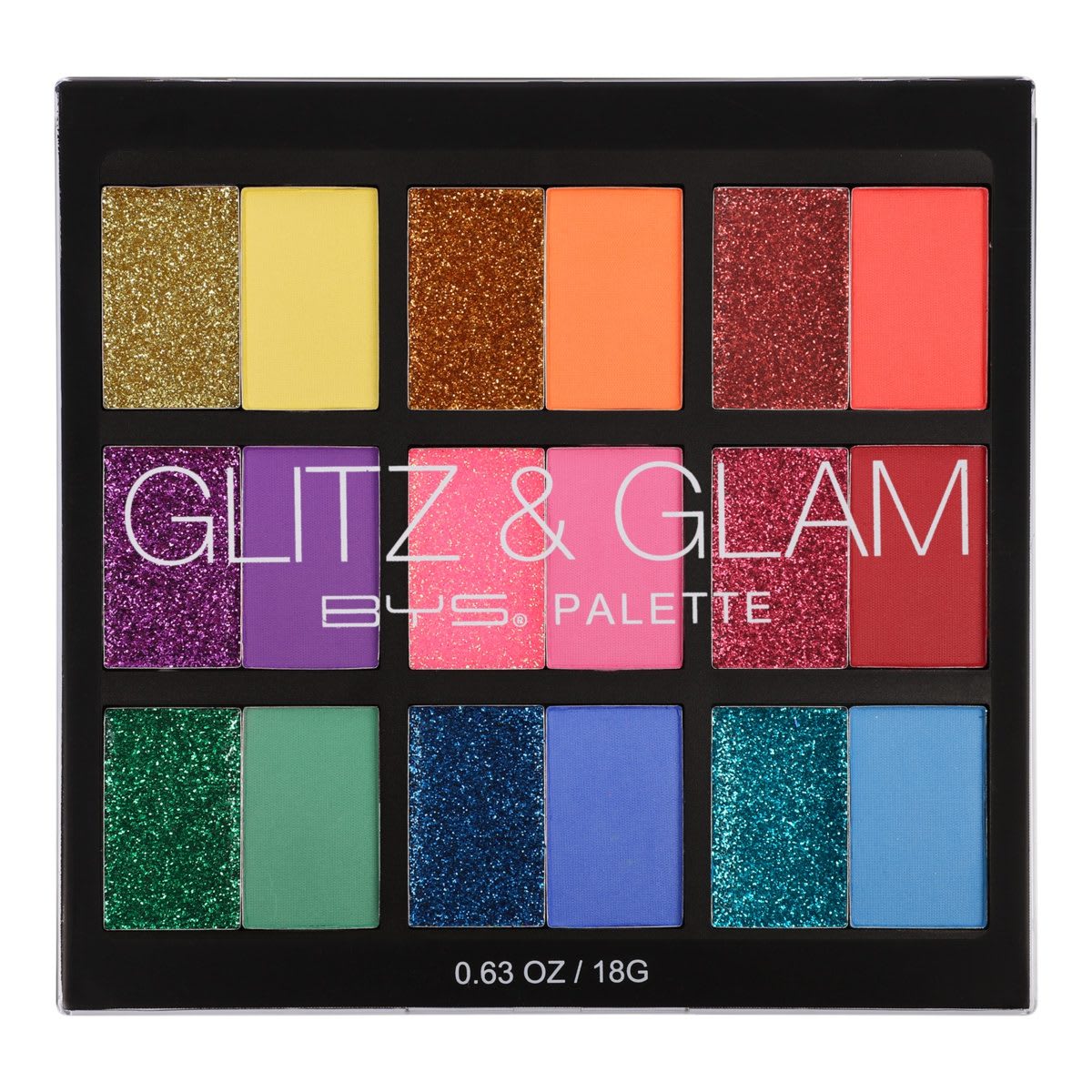 BYS 18 Shades Eyeshadow Palette Glitz and Glam Kmart