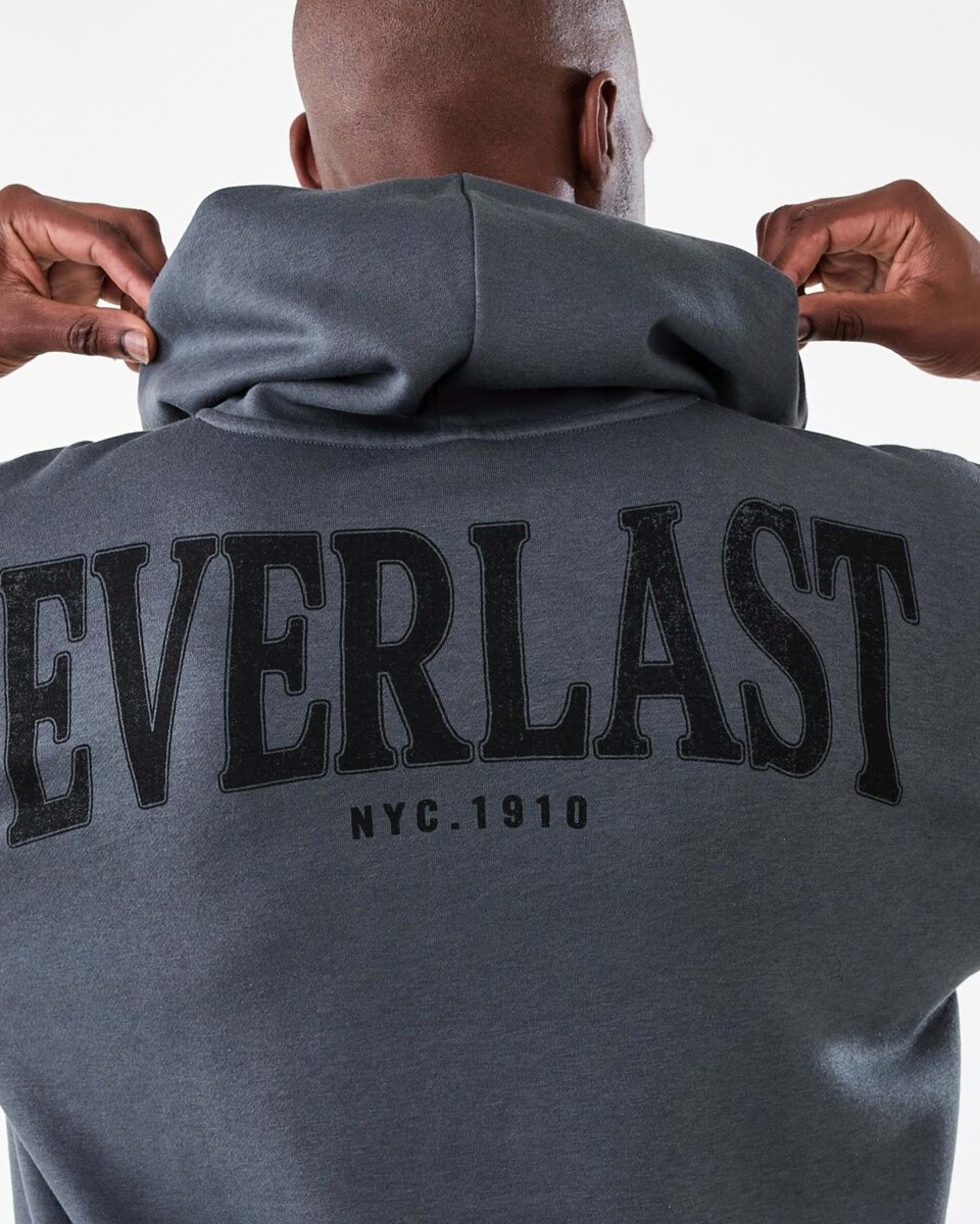 8 Everlast Mens Oversized Hoodie Ever Distress Charcoal, 8 of 9