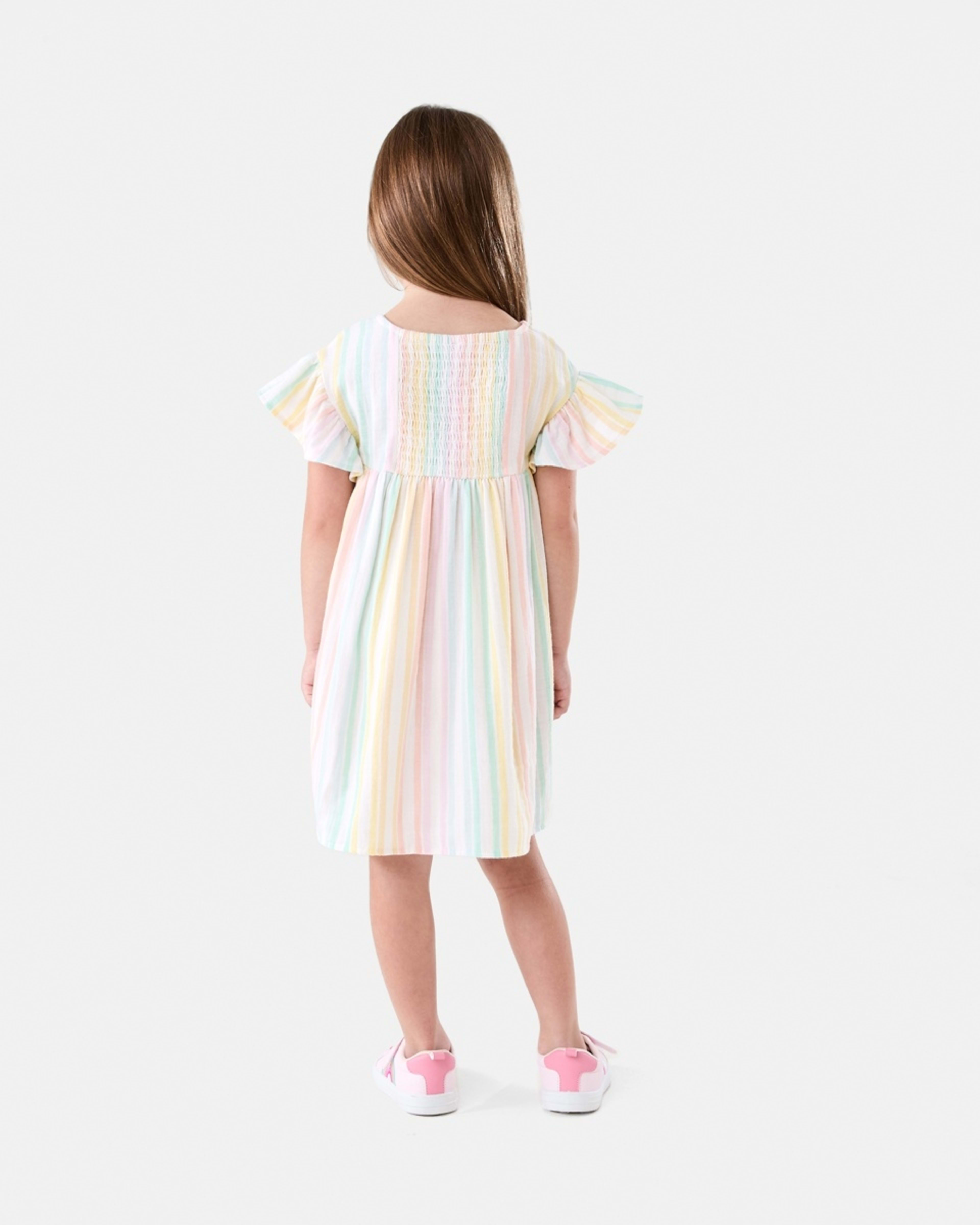 7 Woven Dress MULTI RAINBOW STRIPES WHITE, 7 of 7