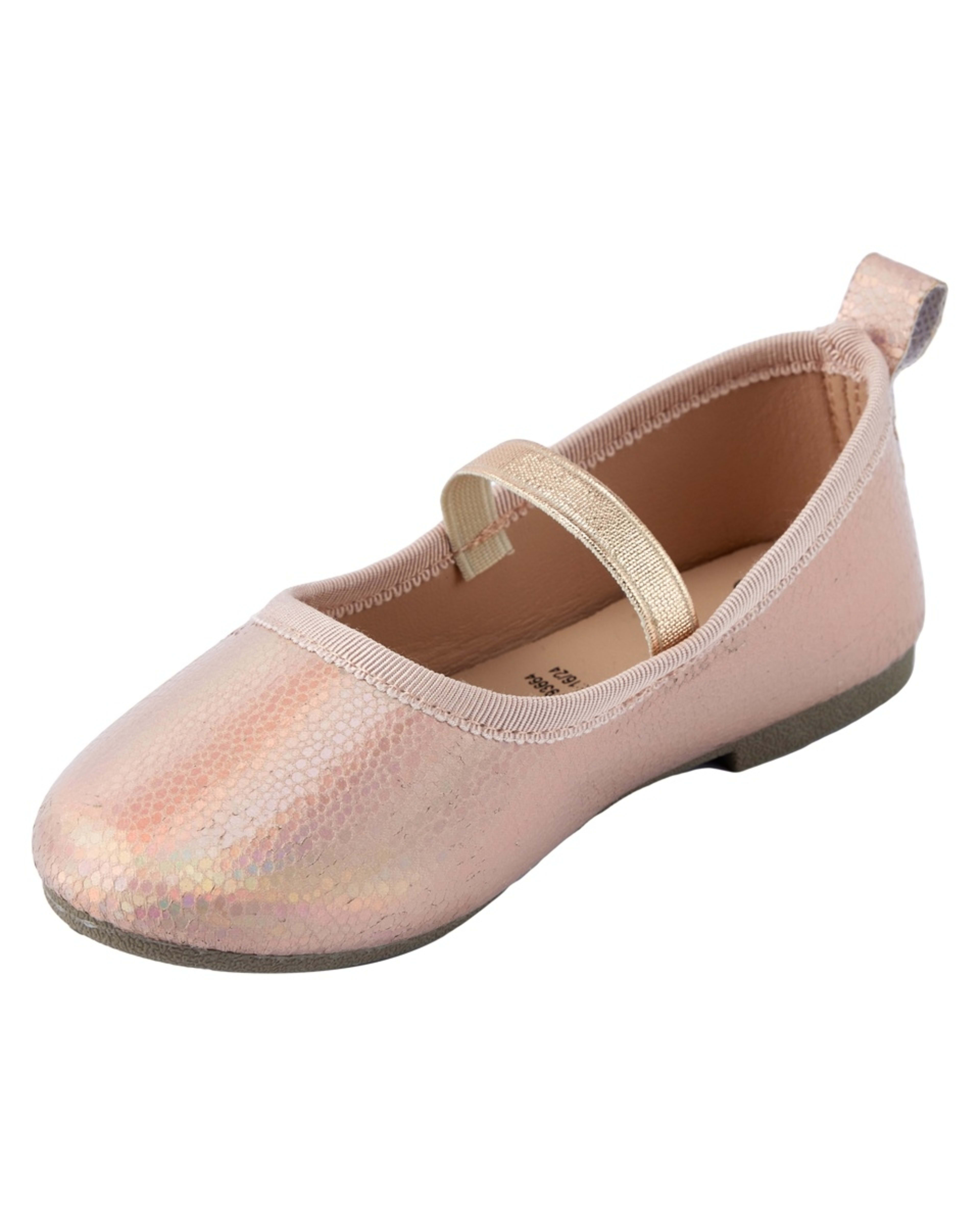 3 Junior Glitter Flats Rosegold, 3 of 5