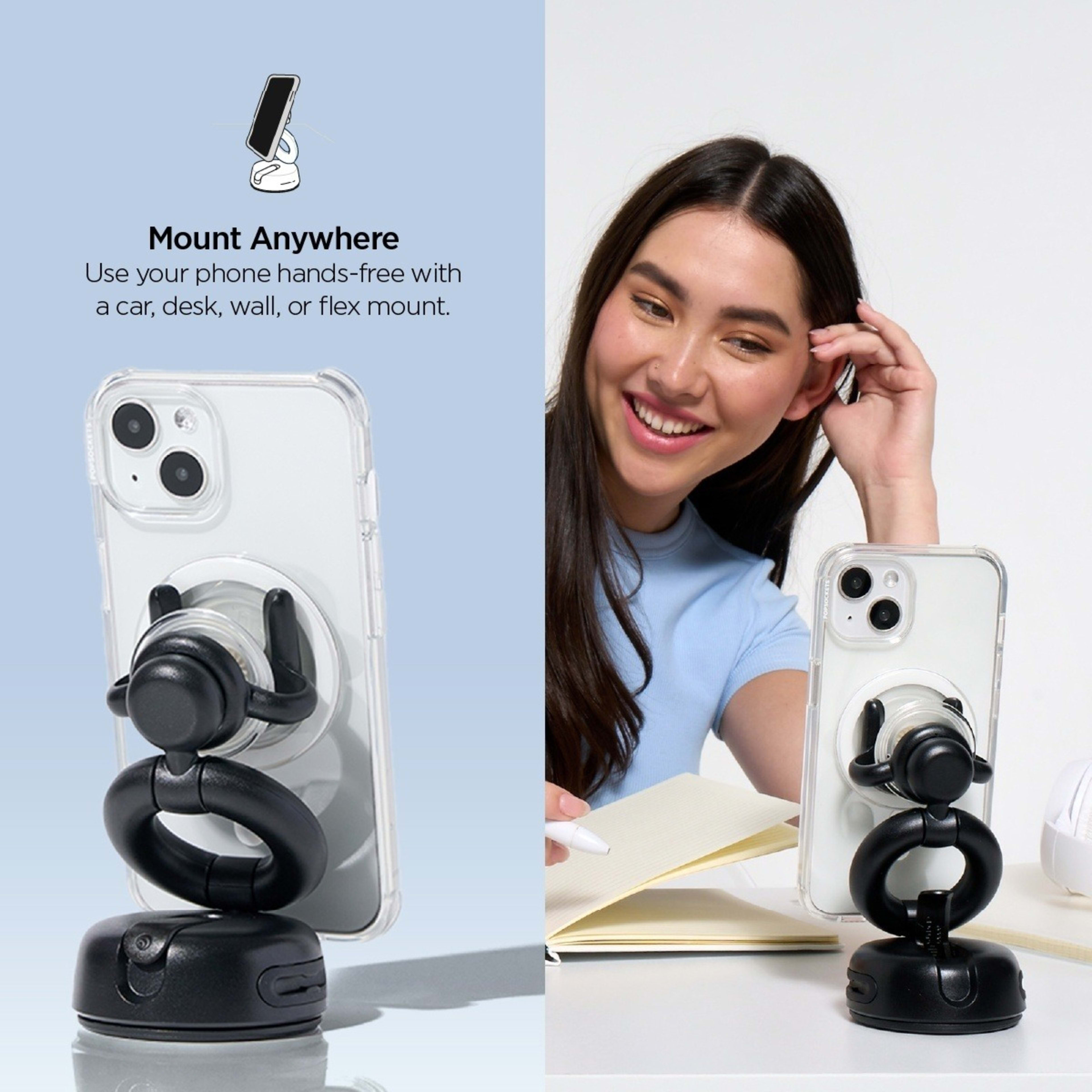 8 PopSockets PopGrip Swappable Phone Holder and Stand - Clear, 8 of 8