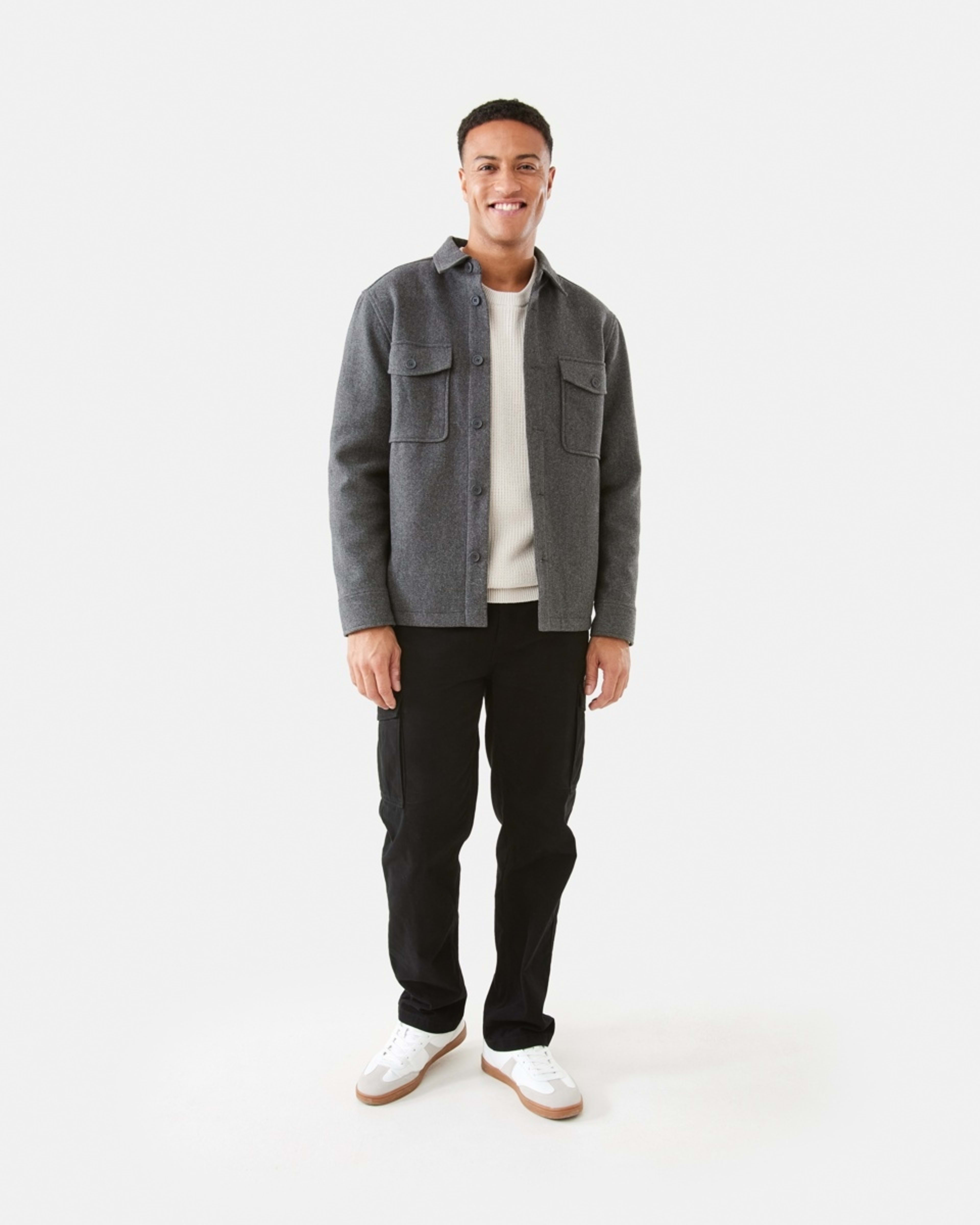 3 Melton Shacket Gry Chmrle, 3 of 10