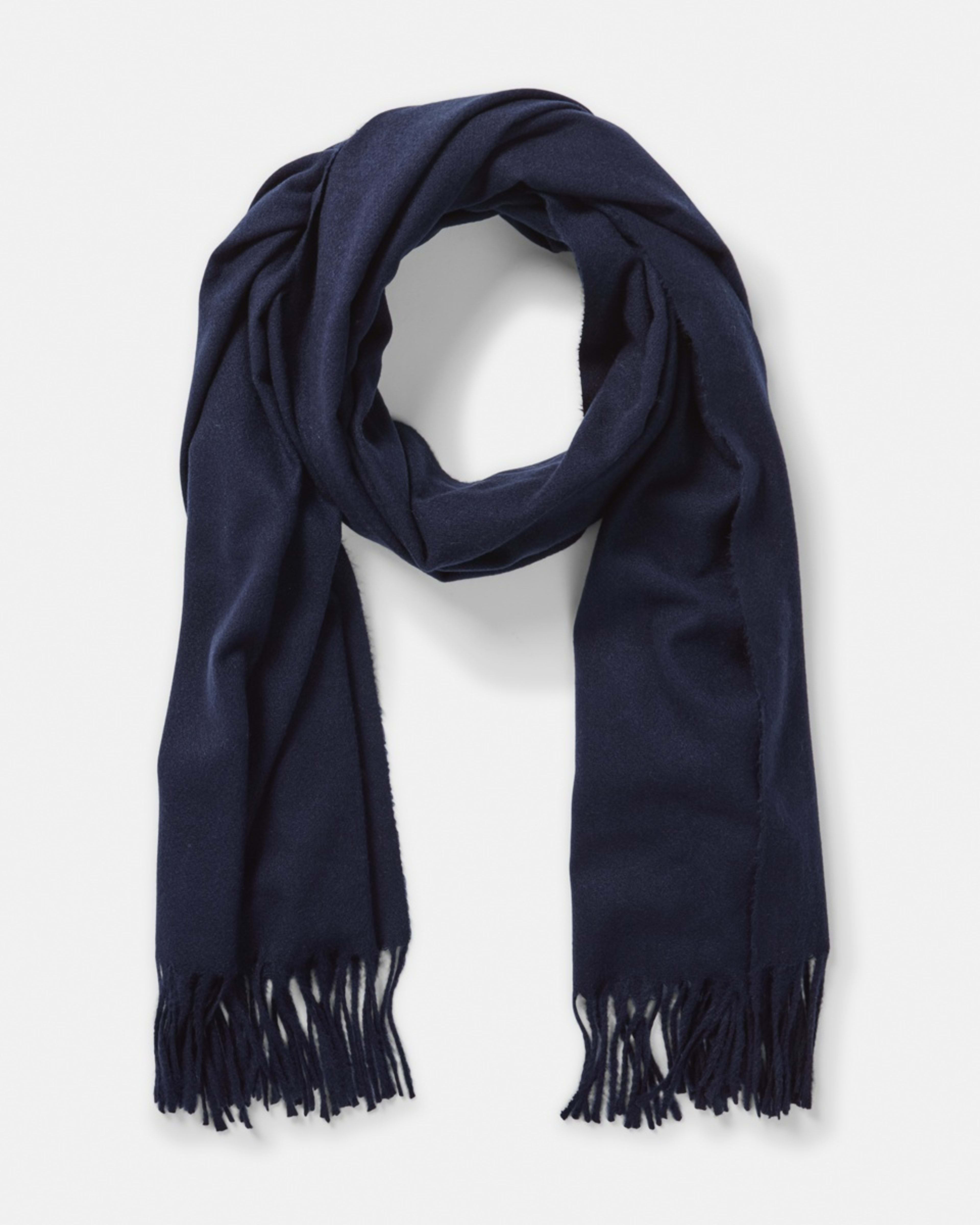 1 Brushed Wrap Scarf Fluid Navy