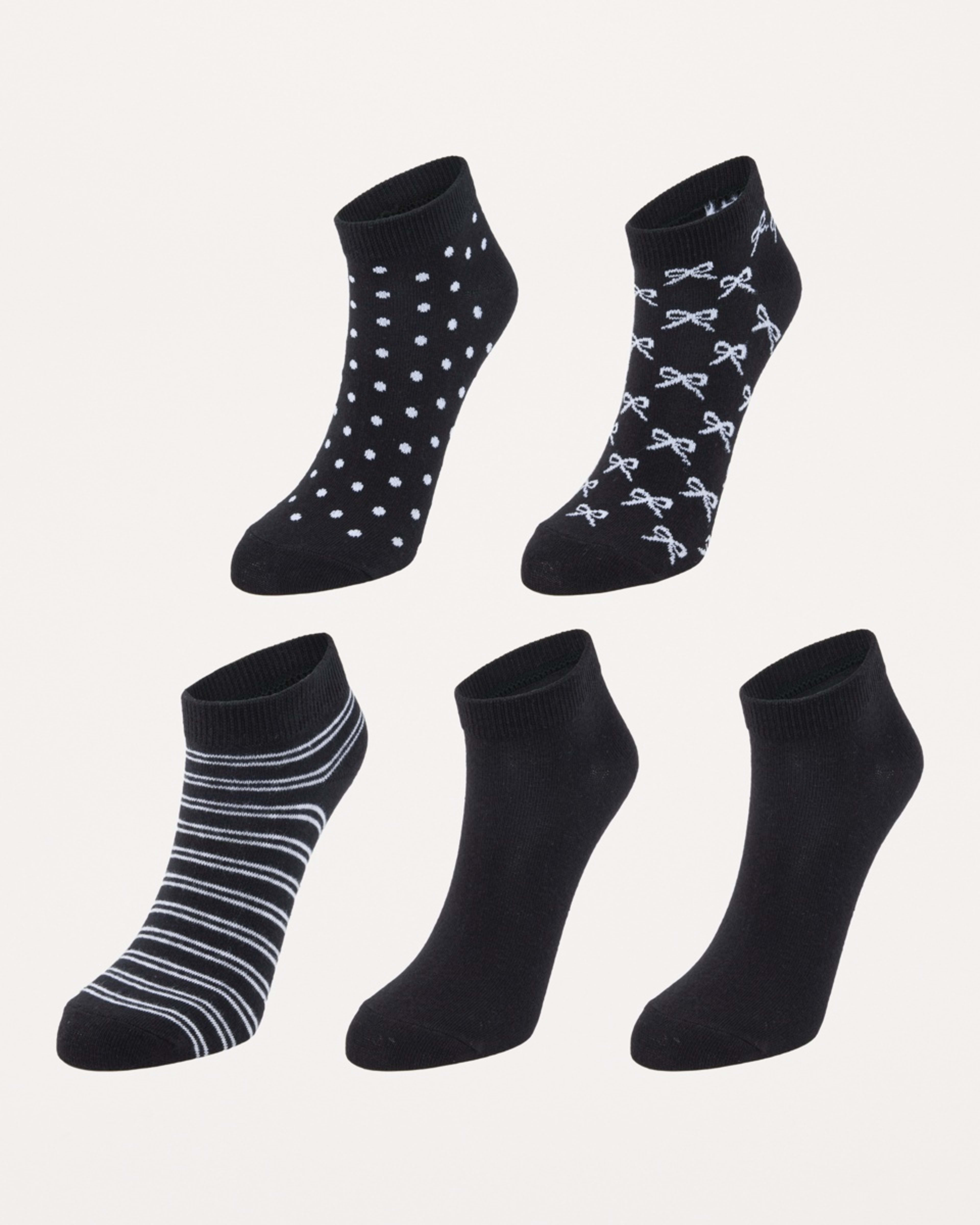 1 5 Pack Fashion Low Cut Socks BLACK