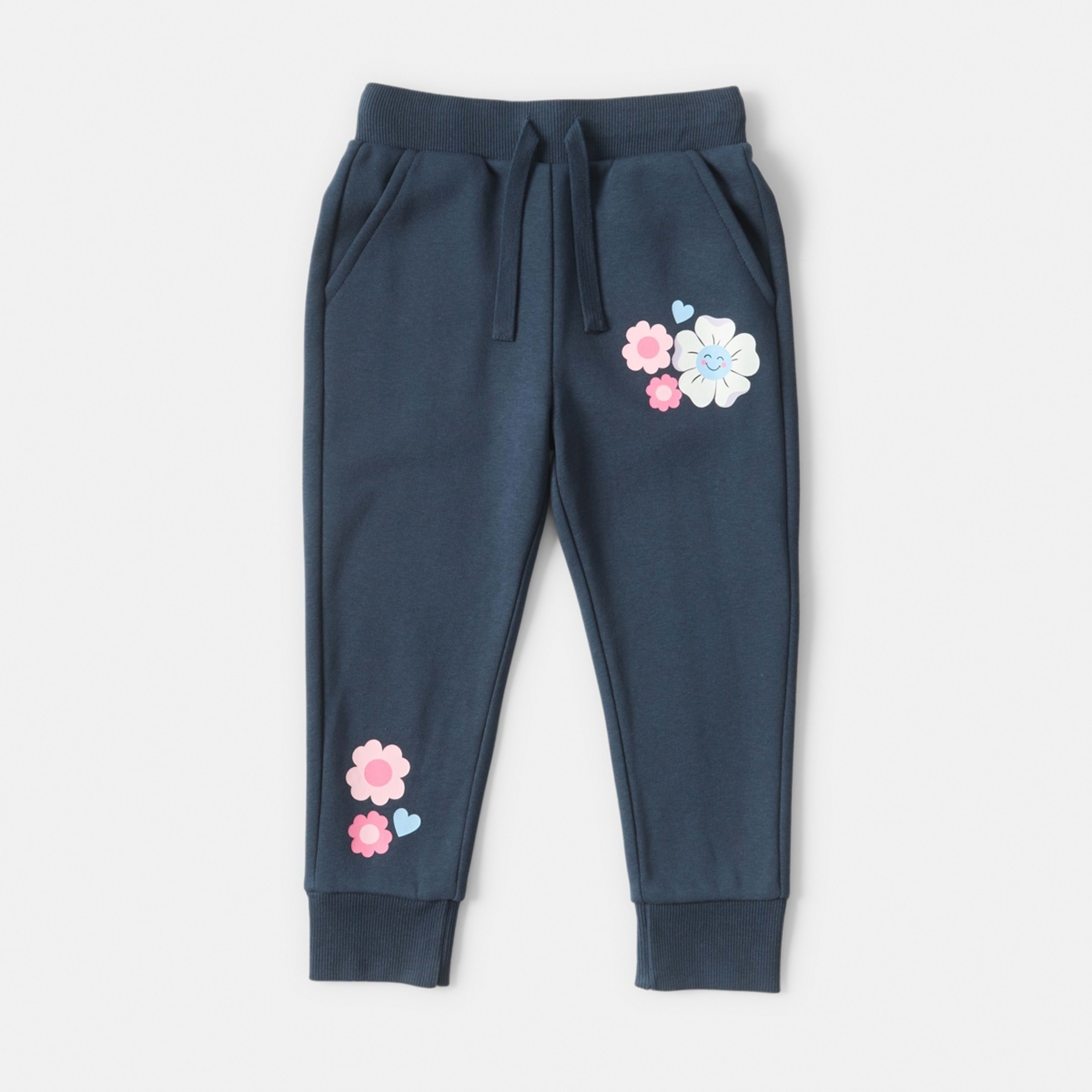 7 Print Trackpants Smiley Flower Dress Blue, 7 of 8