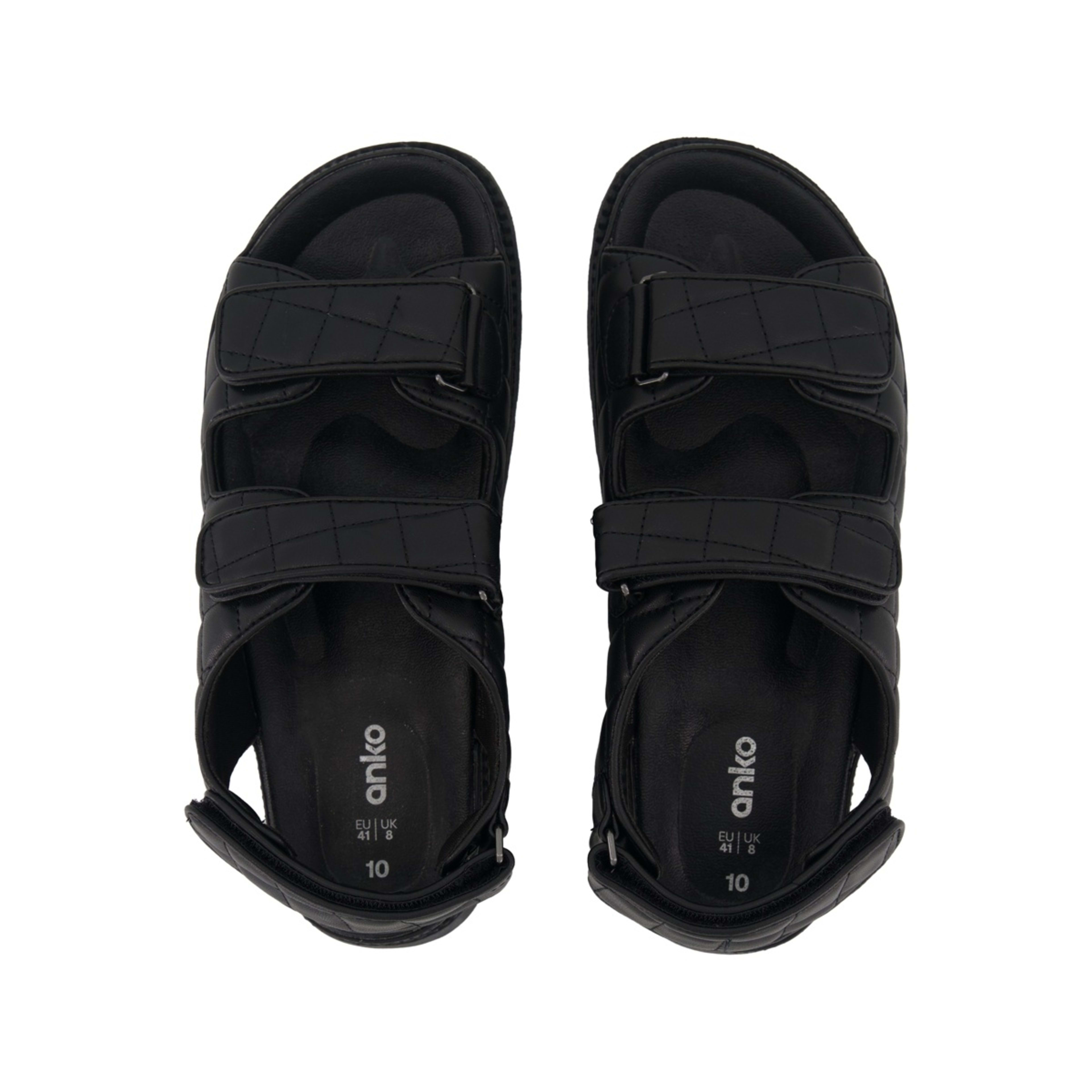 3 Triple Adjustable Sandals Black, 3 of 5