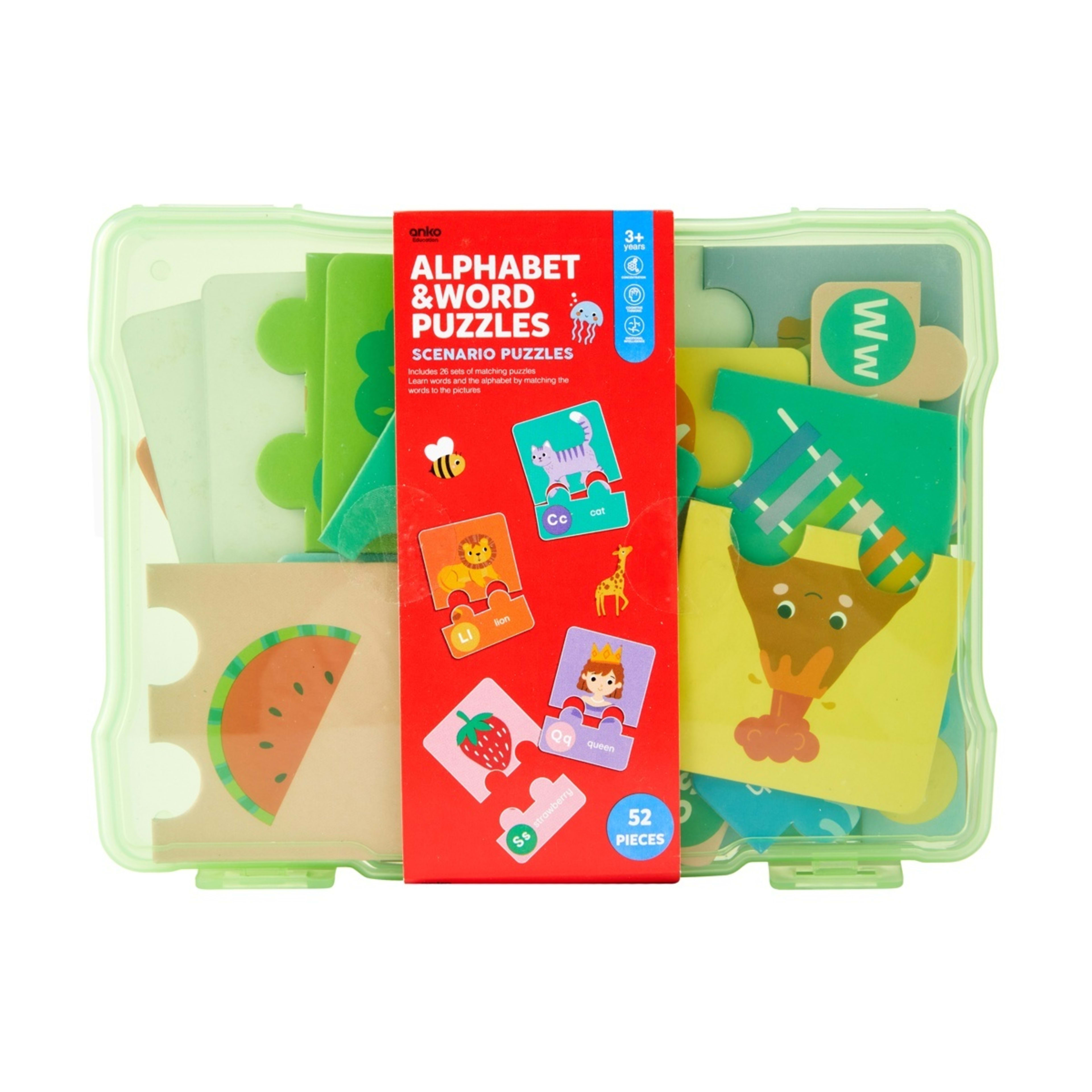 1 52 Piece Alphabet and Word Scenario Puzzles, 1 of 5