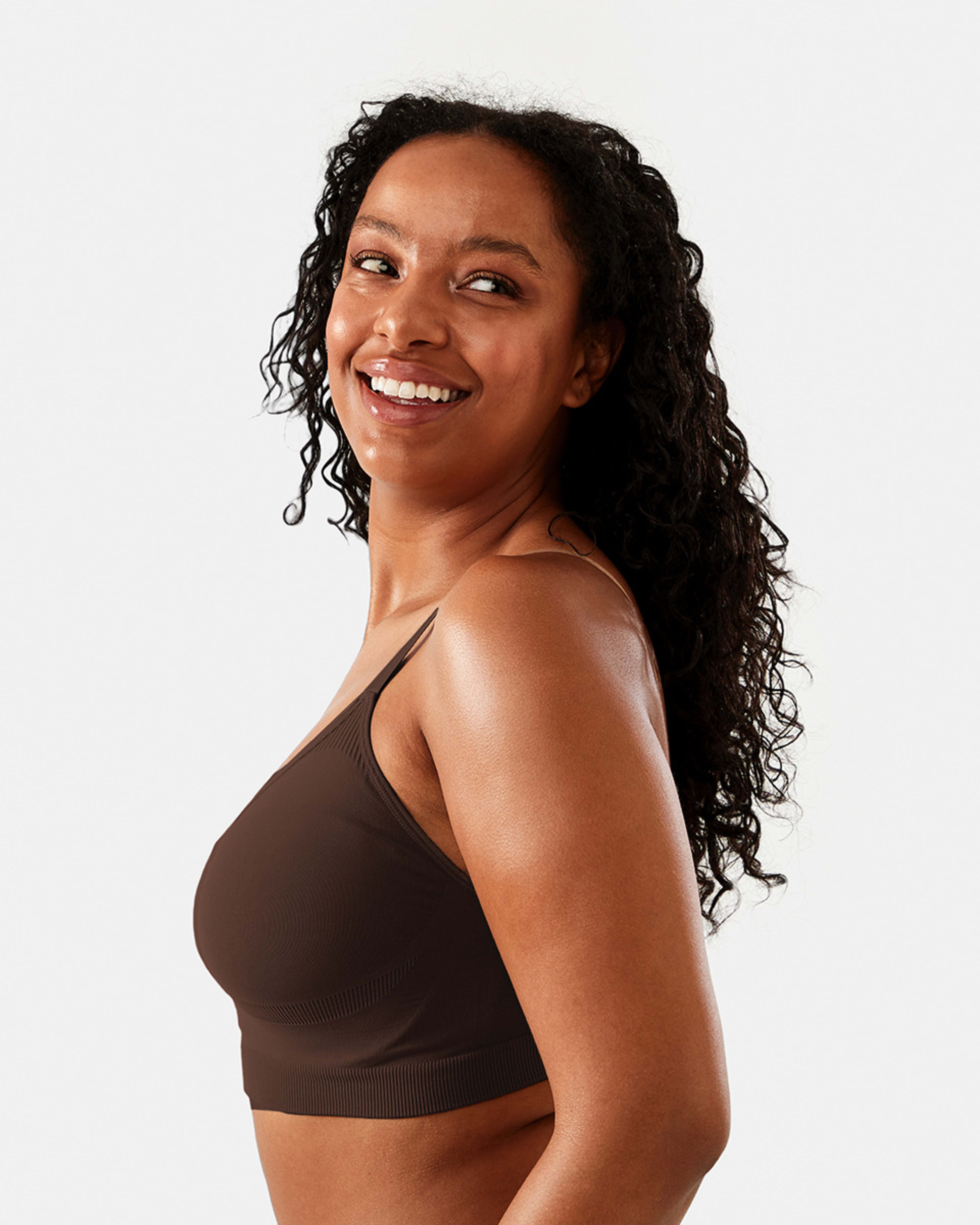 2 Seamfree Sculpting Crop Top Fudge Brwn, 2 of 6