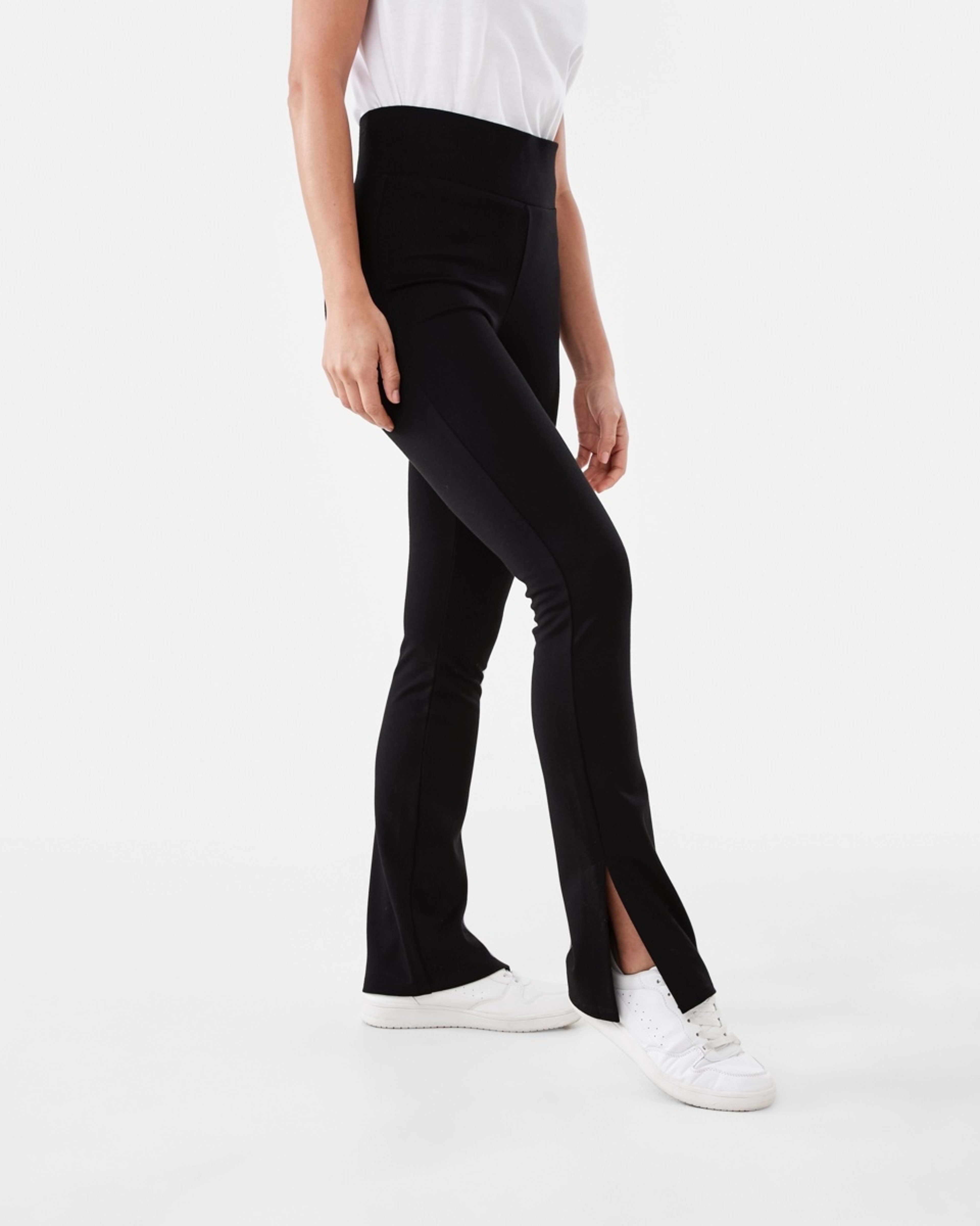 2 Split Hem Leggings Black, 2 of 5