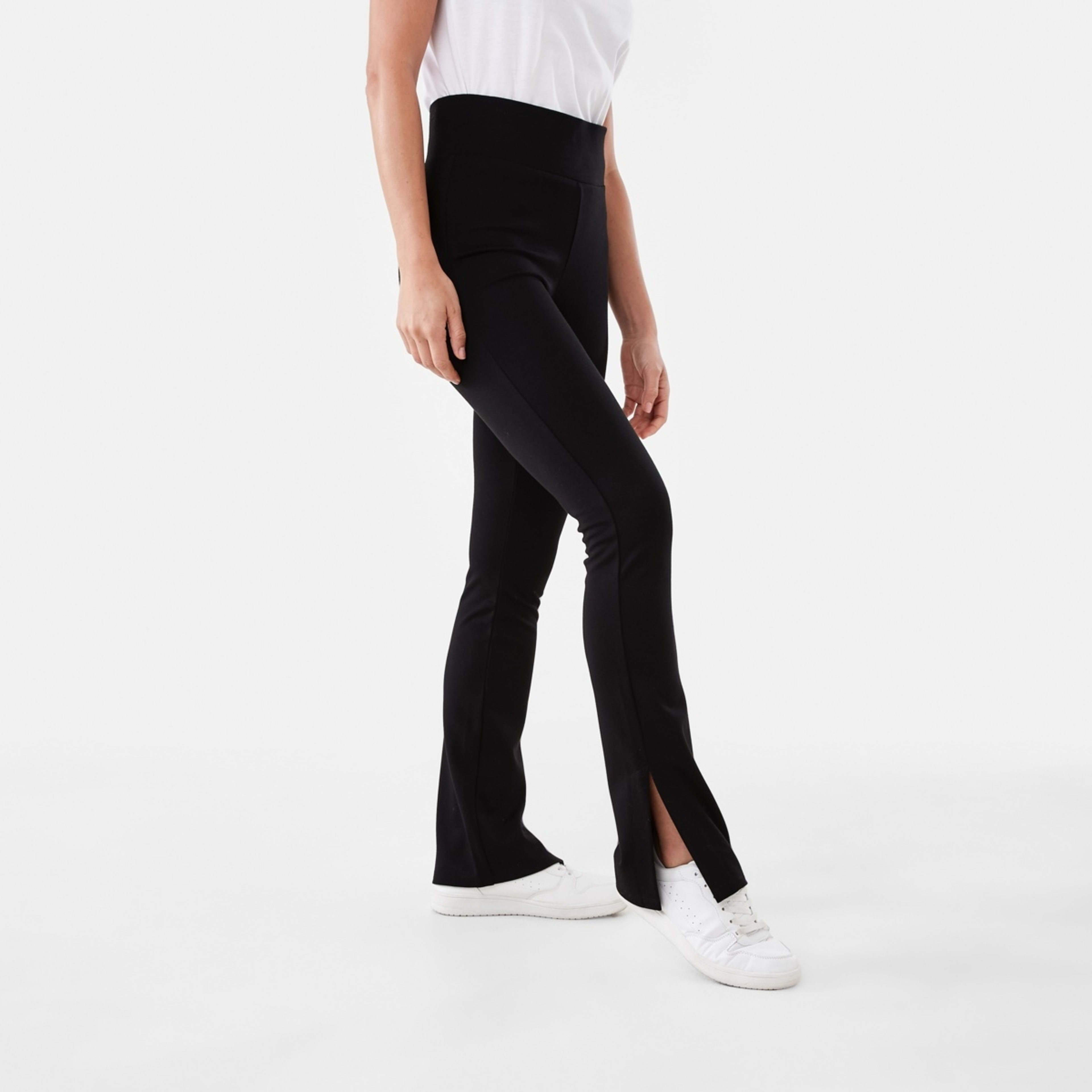 2 Split Hem Leggings Black, 2 of 5