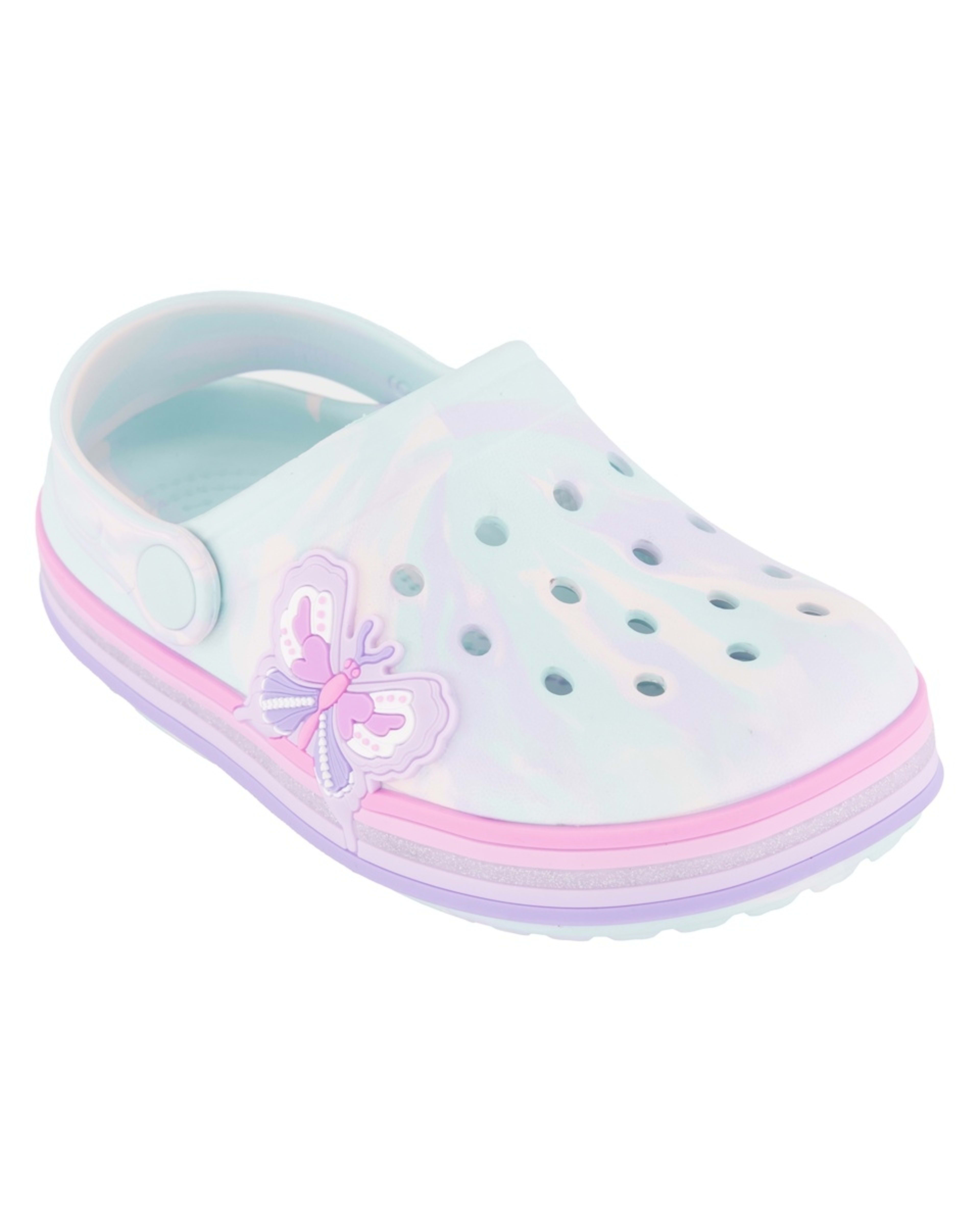 3 Junior Slip-On Clogs MINT LIGHT UP BUTTERFLY, 3 of 6