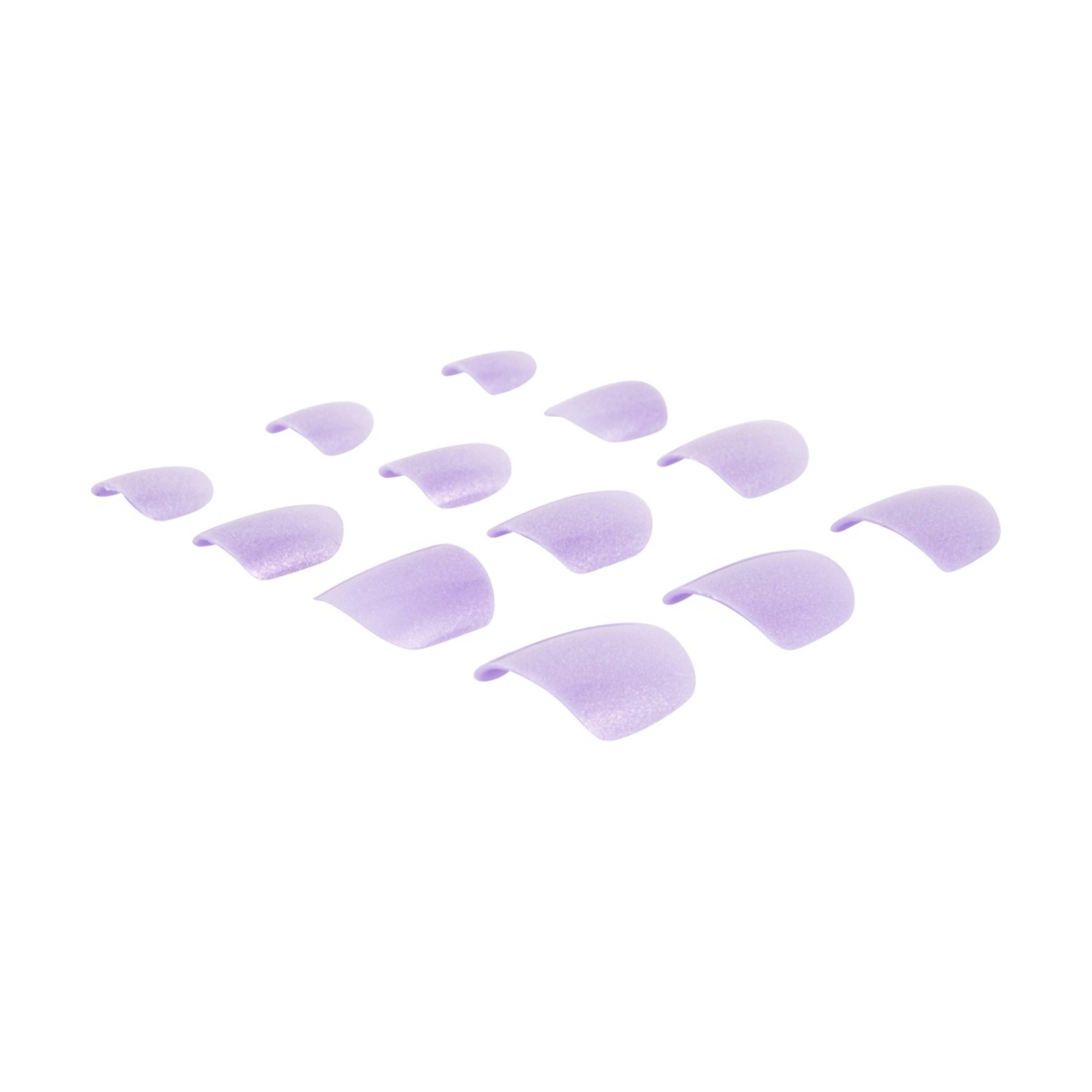 4 OXX Junior 24 Pack Kids Pre-Glued Stick-On Nails - Purple Iridescent, 4 of 5
