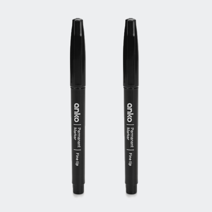 2 Pack Permanent Markers Black Kmart