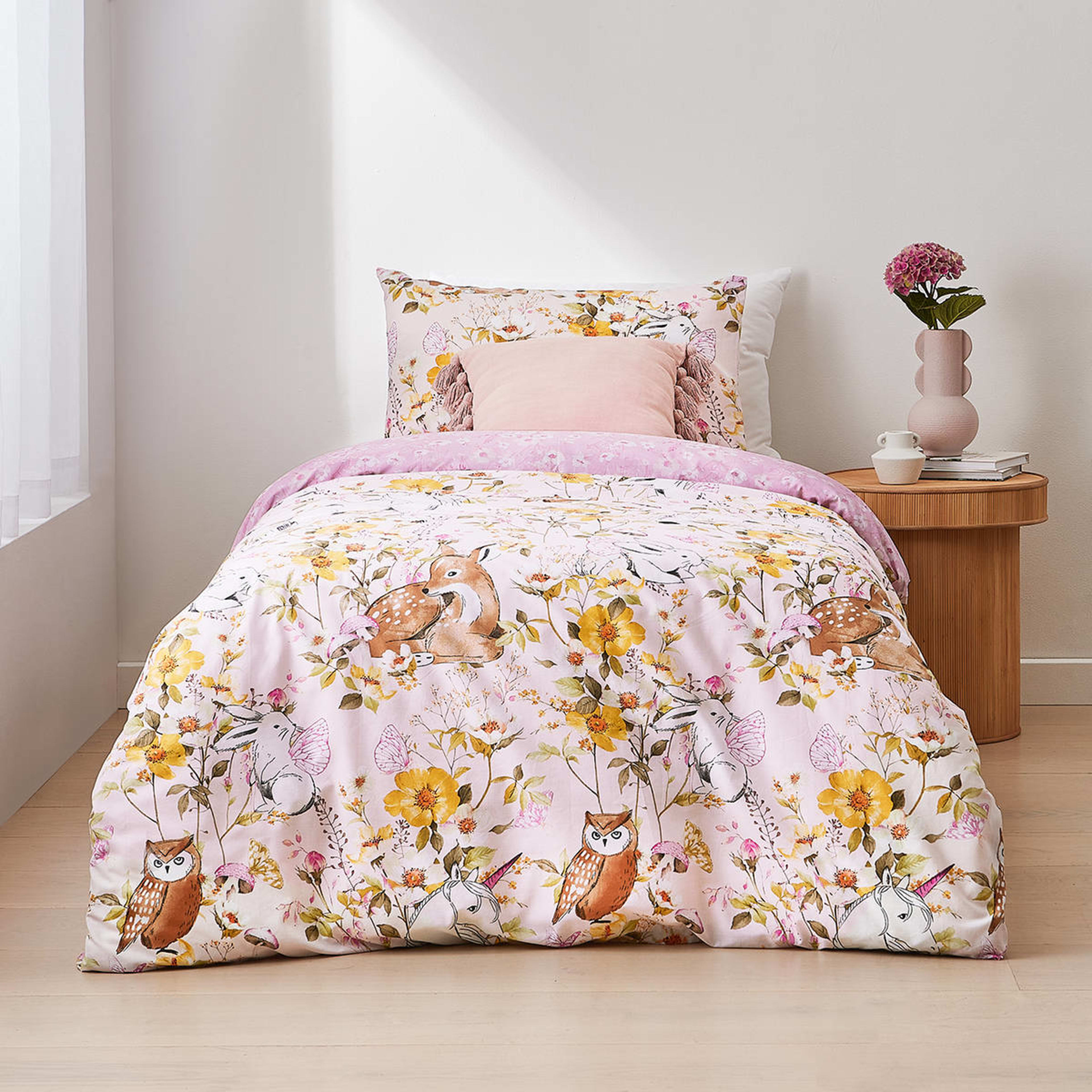 Magical Unicorn Reversible Quilt Cover Set - Single Bed