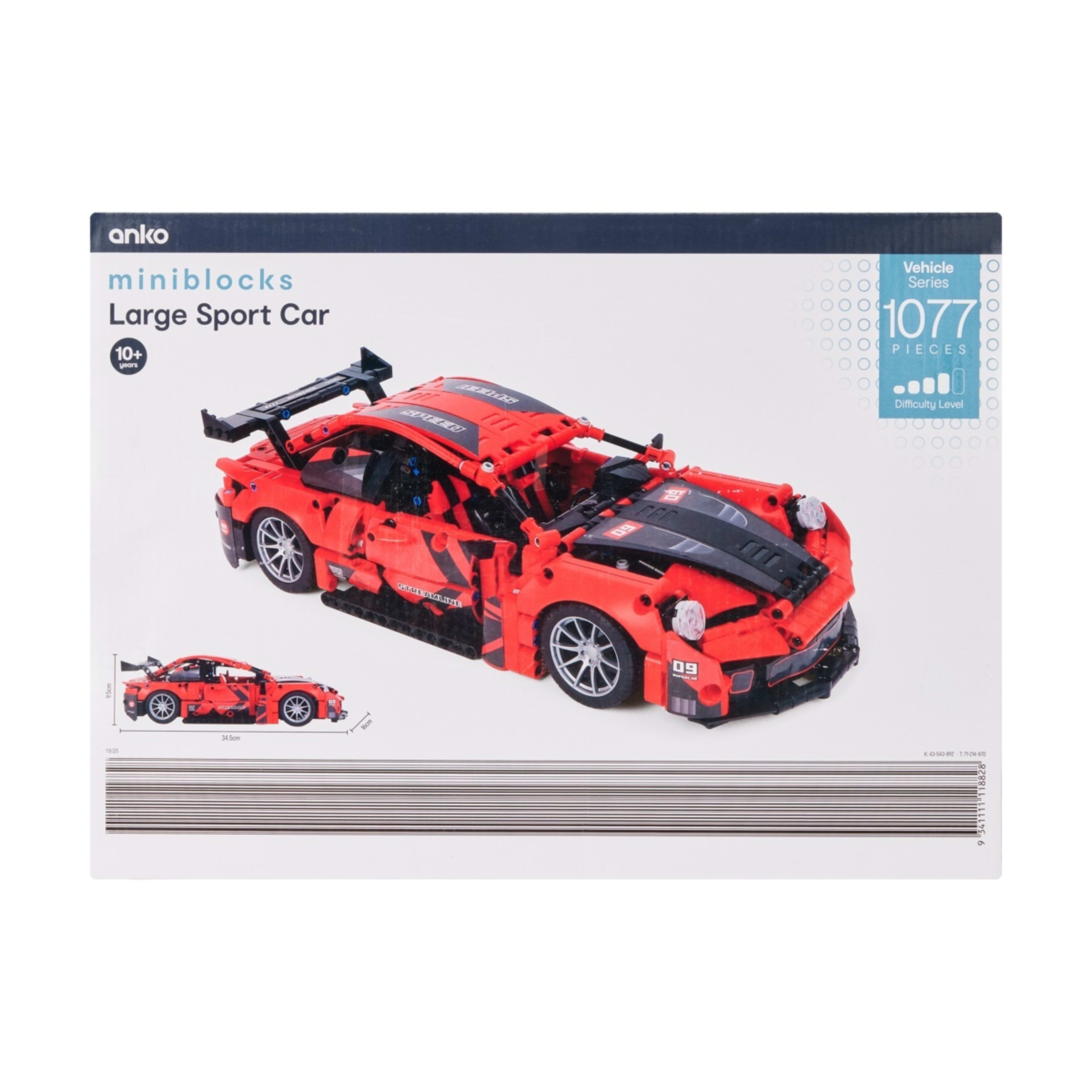 4 1077 Piece Mini Blocks Vehicle Series: Large Sport Car, 4 of 4