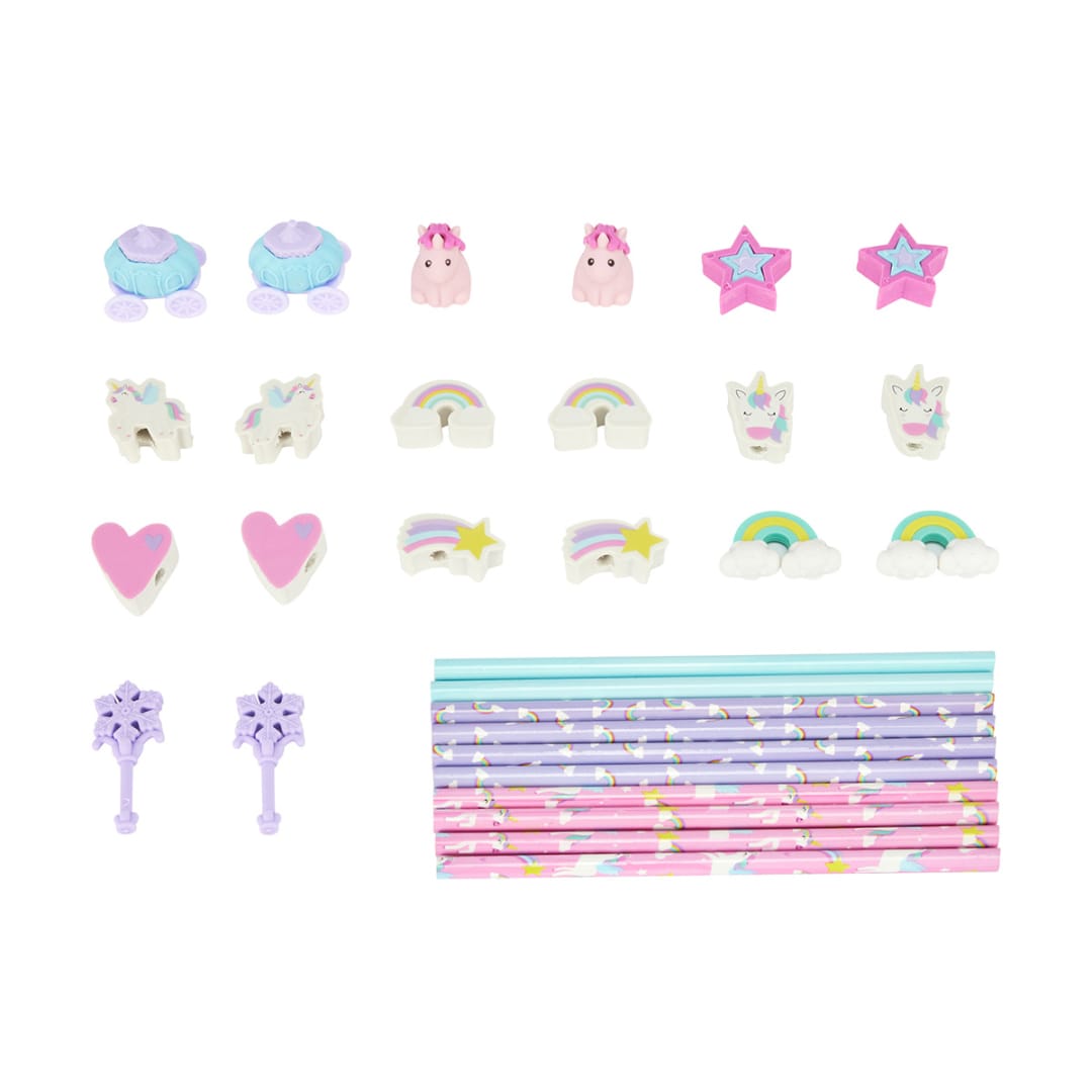 30 Piece Pencil and Eraser Set Kmart